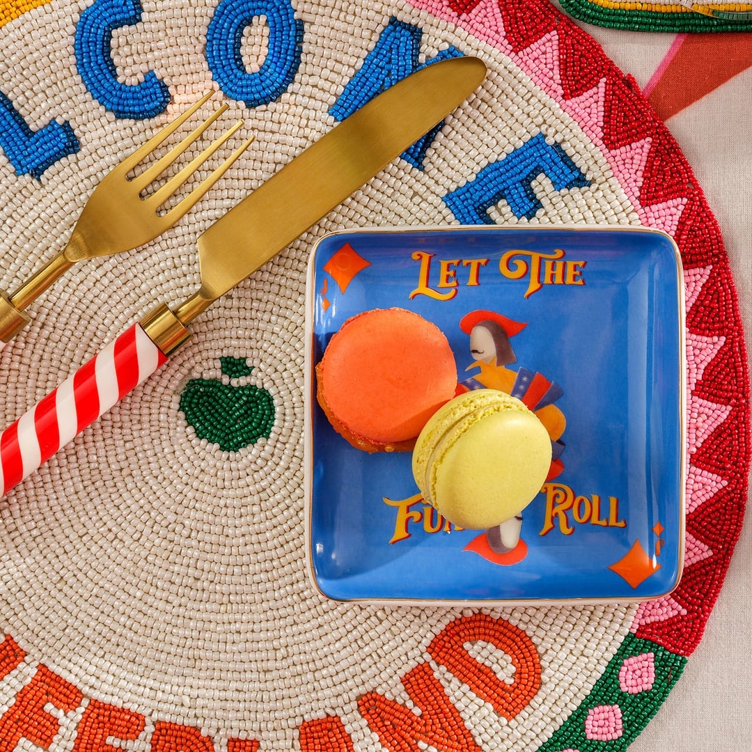 Luohu Porselen Tabak 12x12x2 Cm Mavi