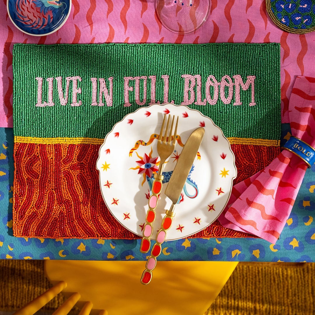 Dadrı Cam - Polyester Amerikan Servis 30x40 Cm Yeşil - Turuncu