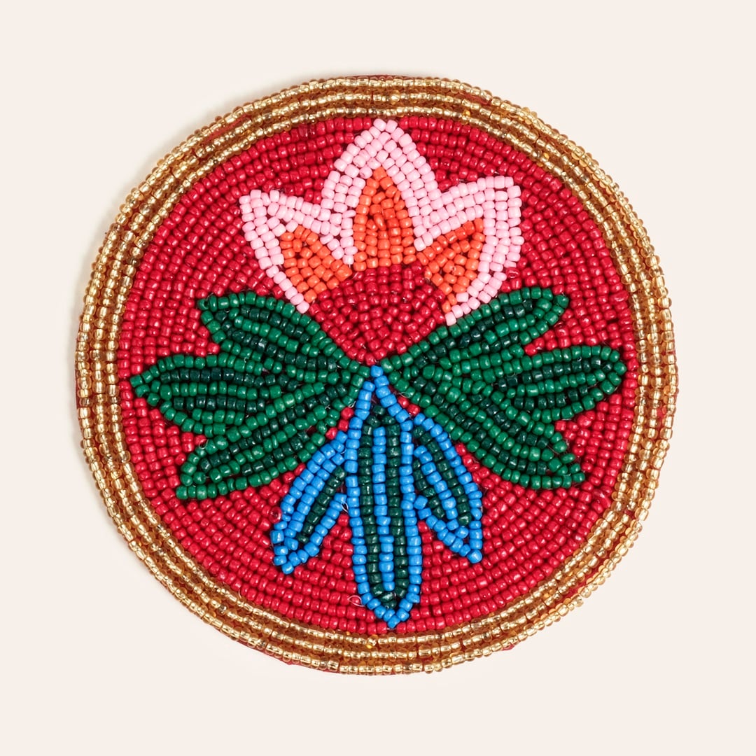 Dadrı Cam - Polyester Bardak Altlığı 10 Cm Turuncu