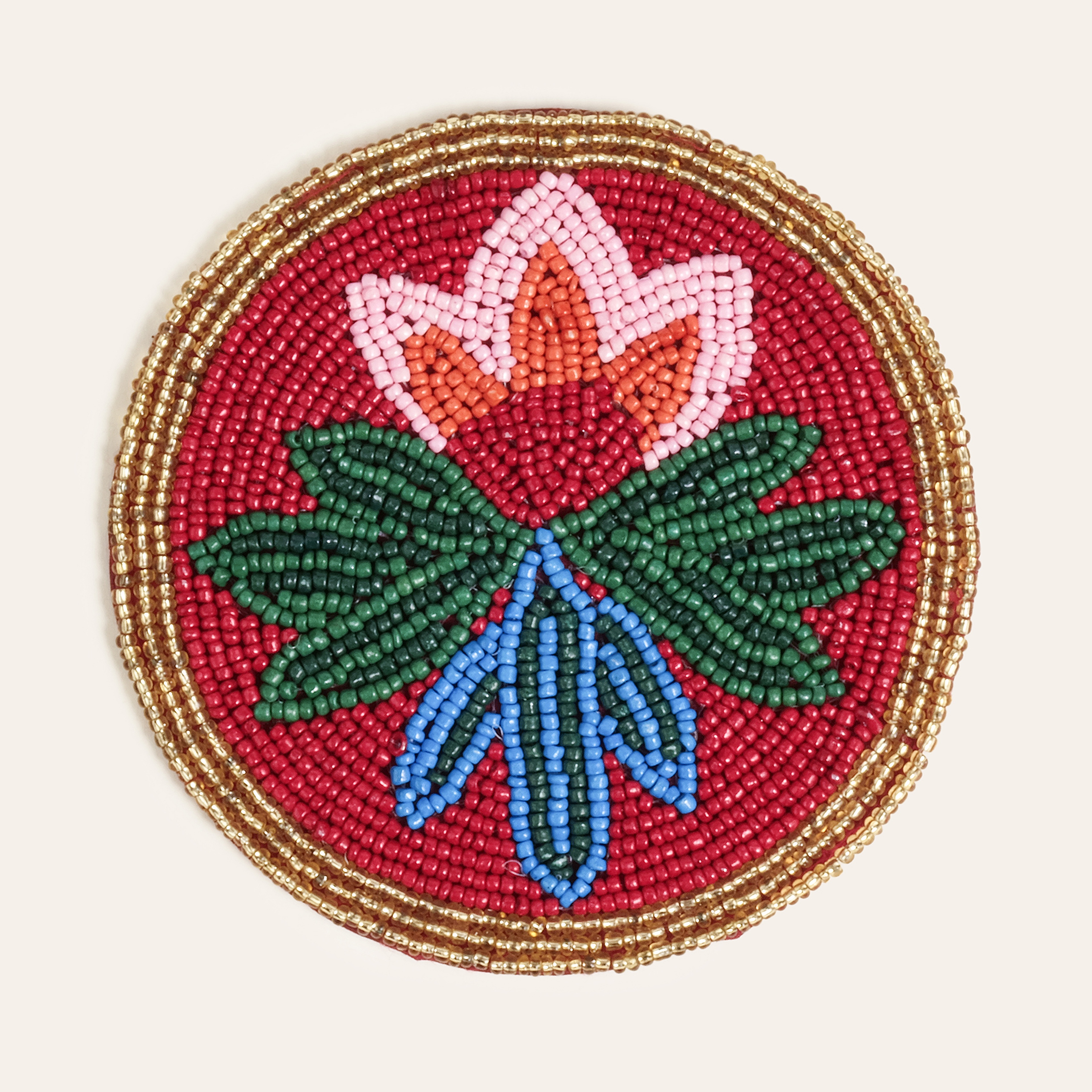 Dadrı Cam - Polyester Bardak Altlığı 10 Cm Turuncu