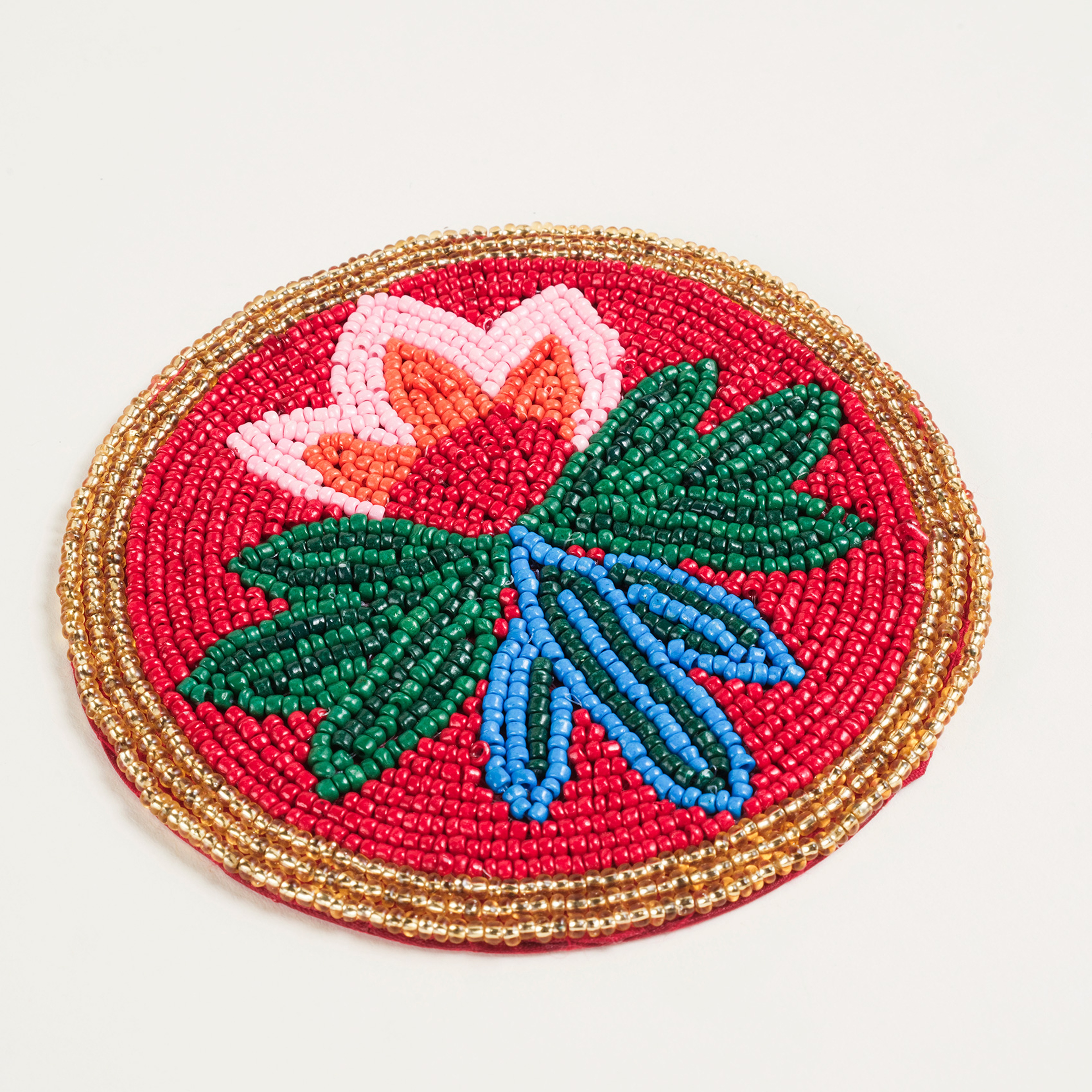 Dadrı Cam - Polyester Bardak Altlığı 10 Cm Turuncu