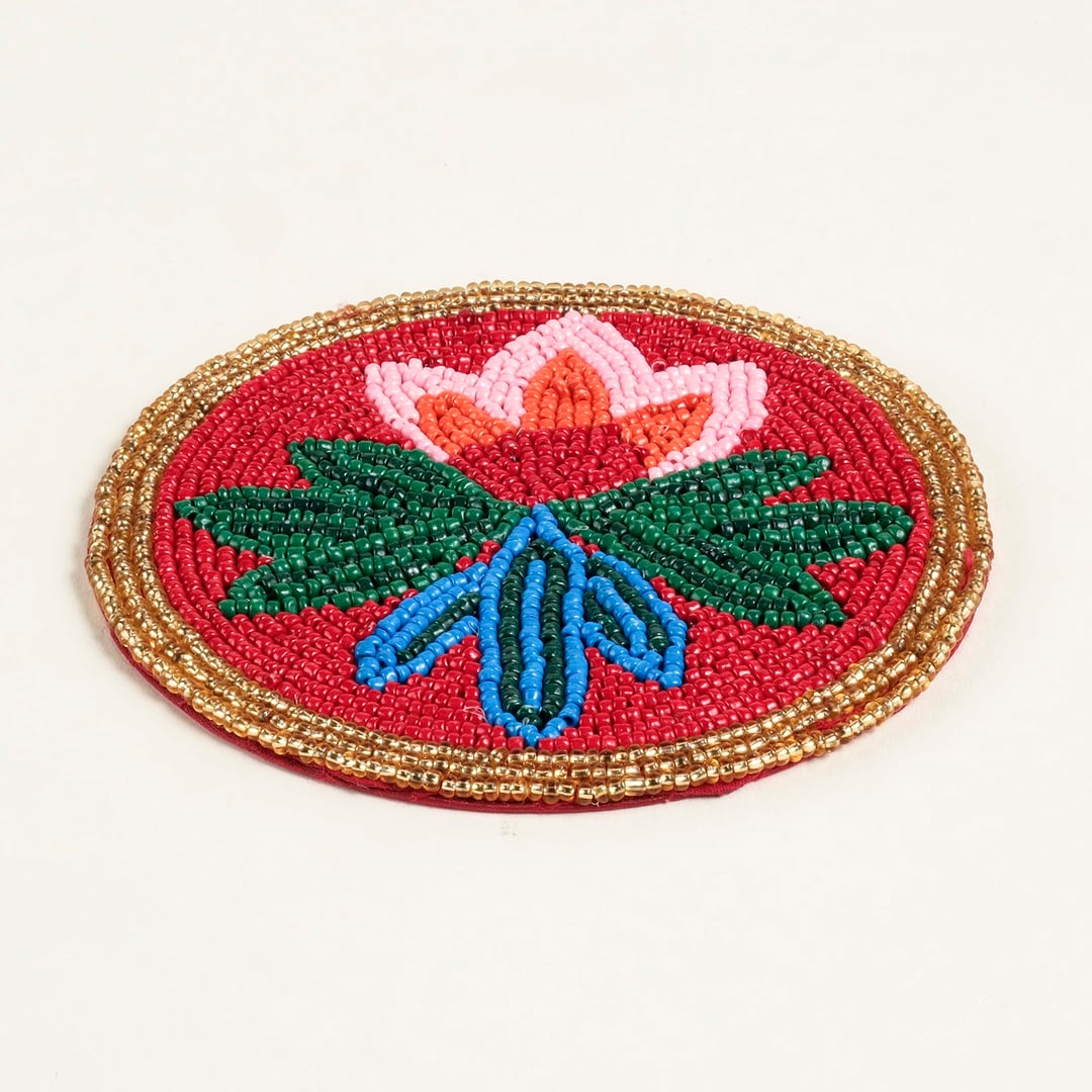 Dadrı Cam - Polyester Bardak Altlığı 10 Cm Turuncu