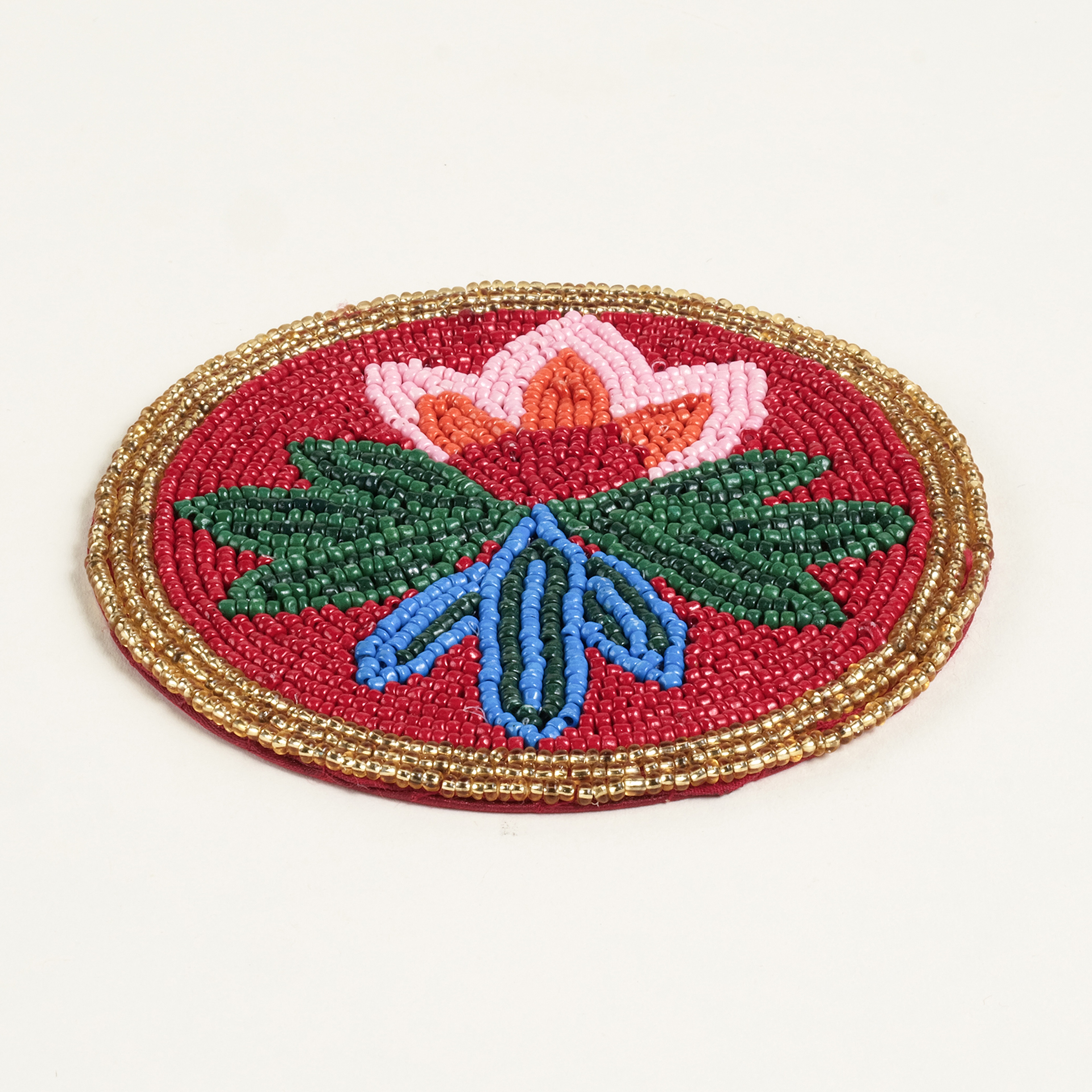 Dadrı Cam - Polyester Bardak Altlığı 10 Cm Turuncu