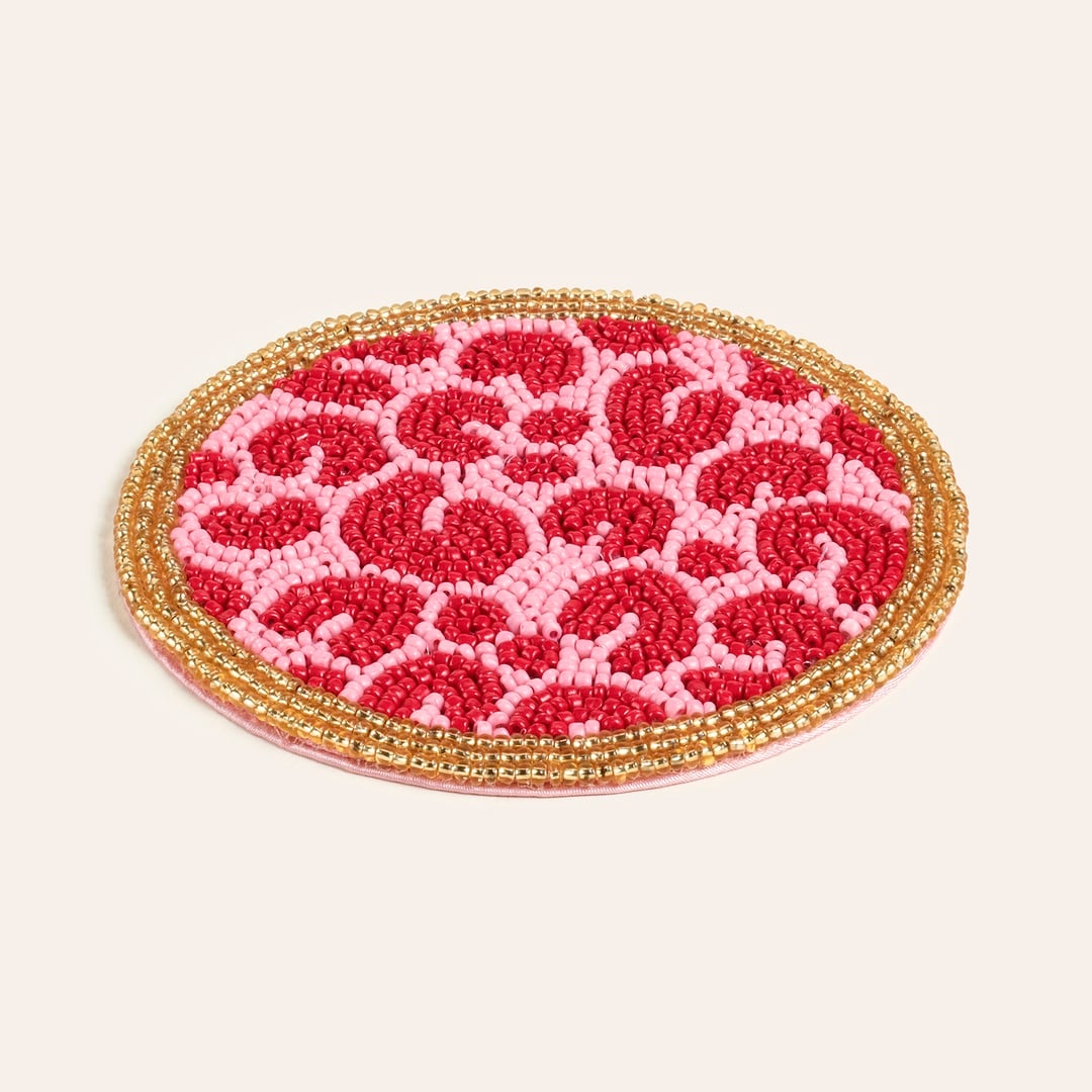 Dadrı Cam - Polyester Bardak Altlığı 10 Cm Fuşya