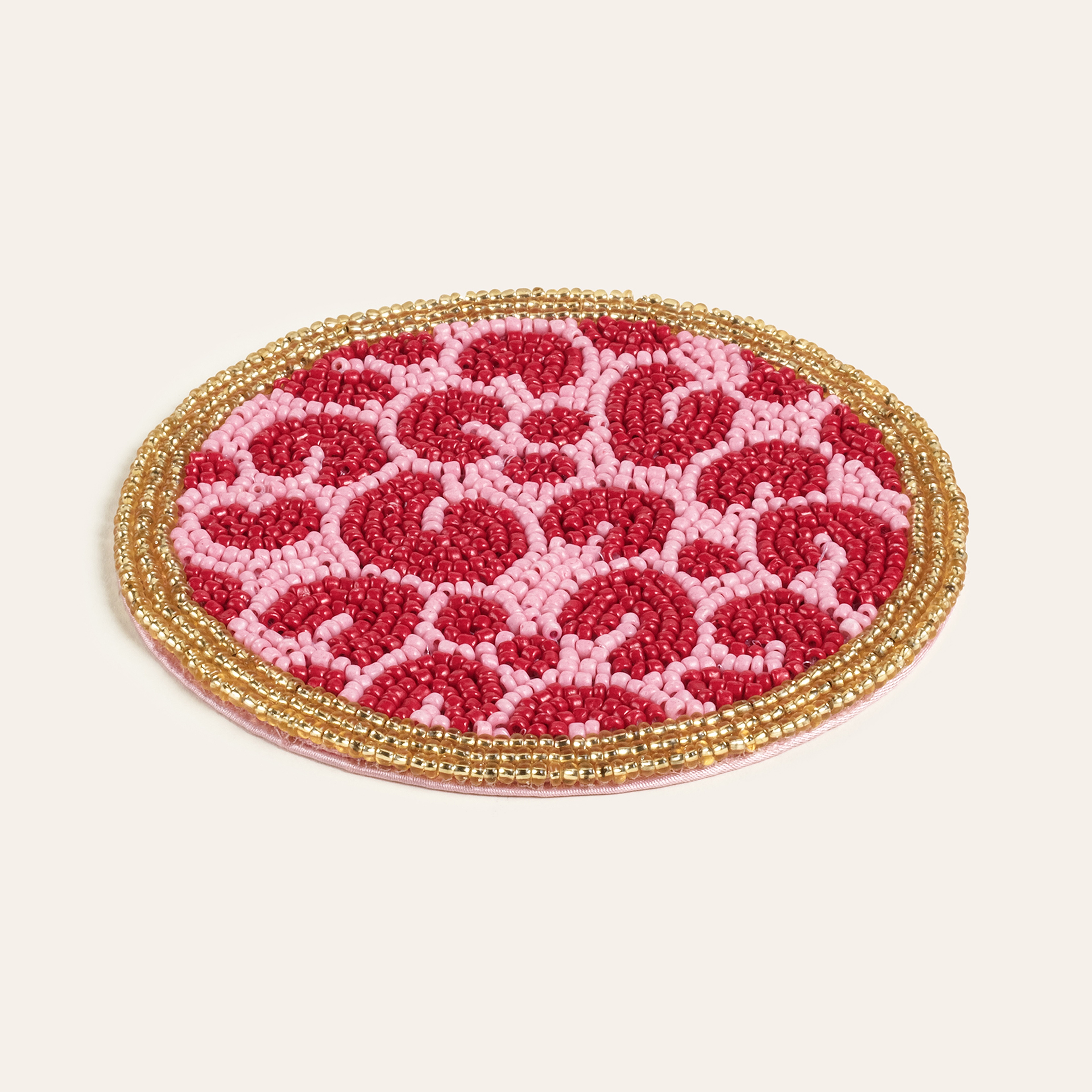 Dadrı Cam - Polyester Bardak Altlığı 10 Cm Fuşya