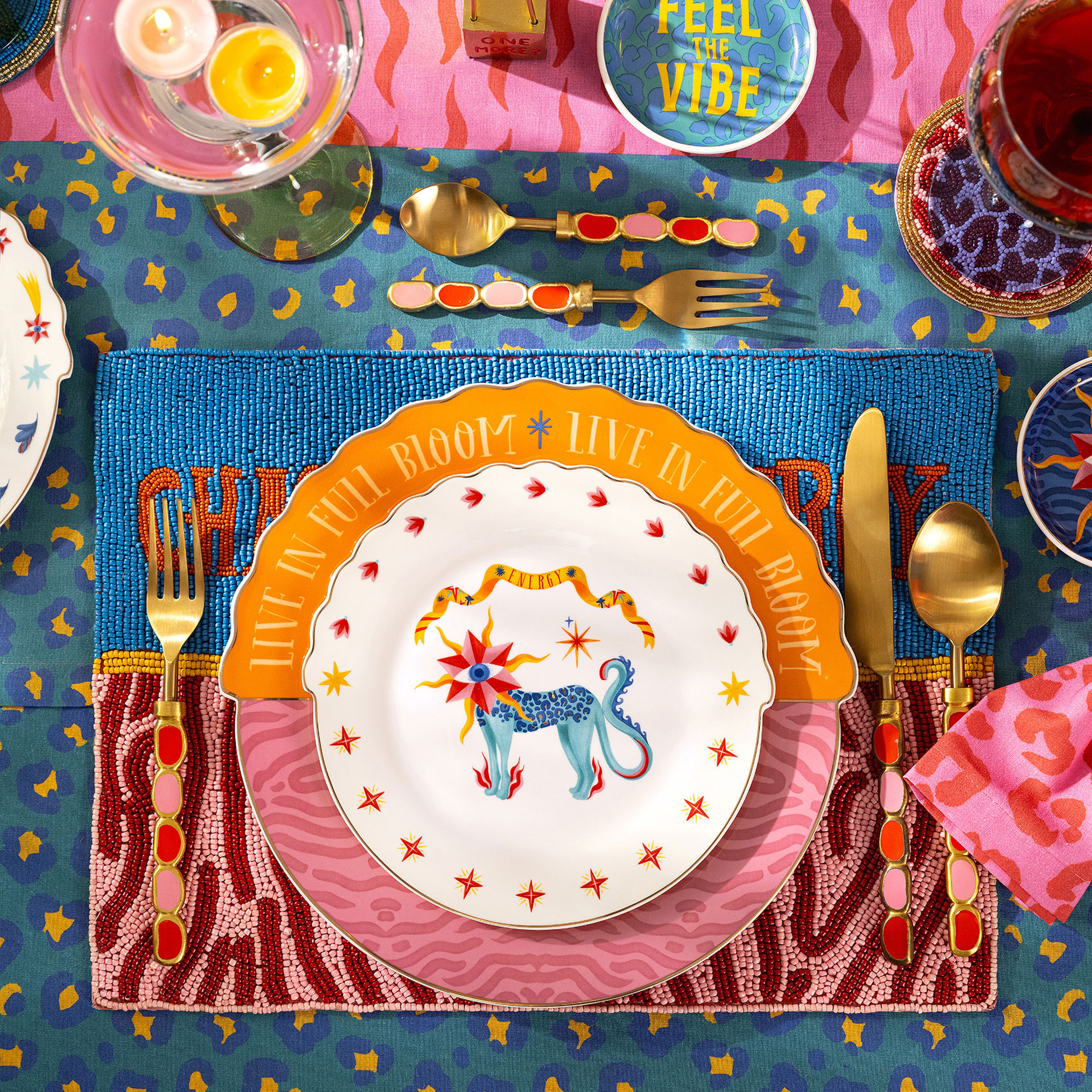 Dadrı Cam - Polyester Bardak Altlığı 10 Cm Fuşya