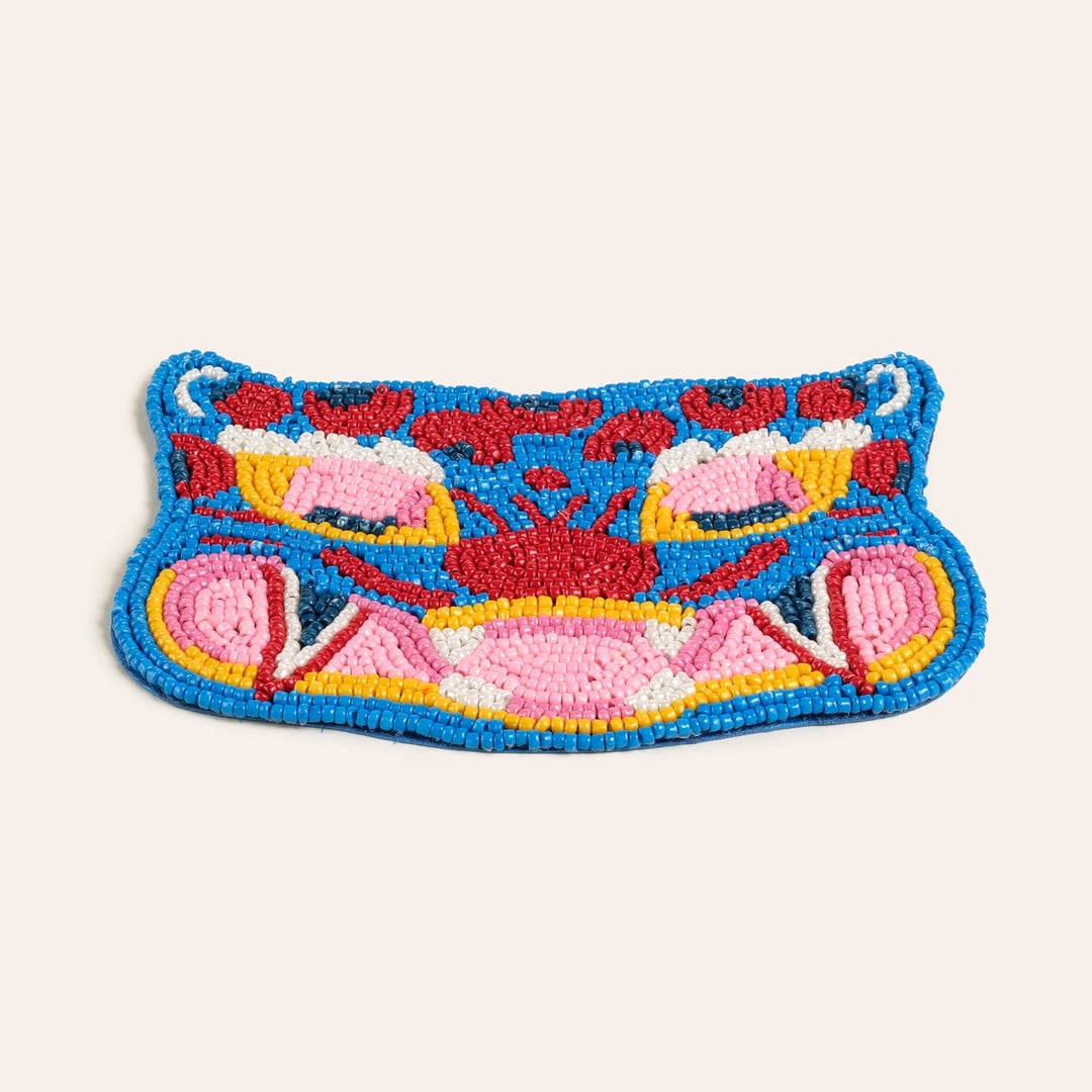 Dadrı Cam - Polyester Bardak Altlığı 11x10 Cm Mavi