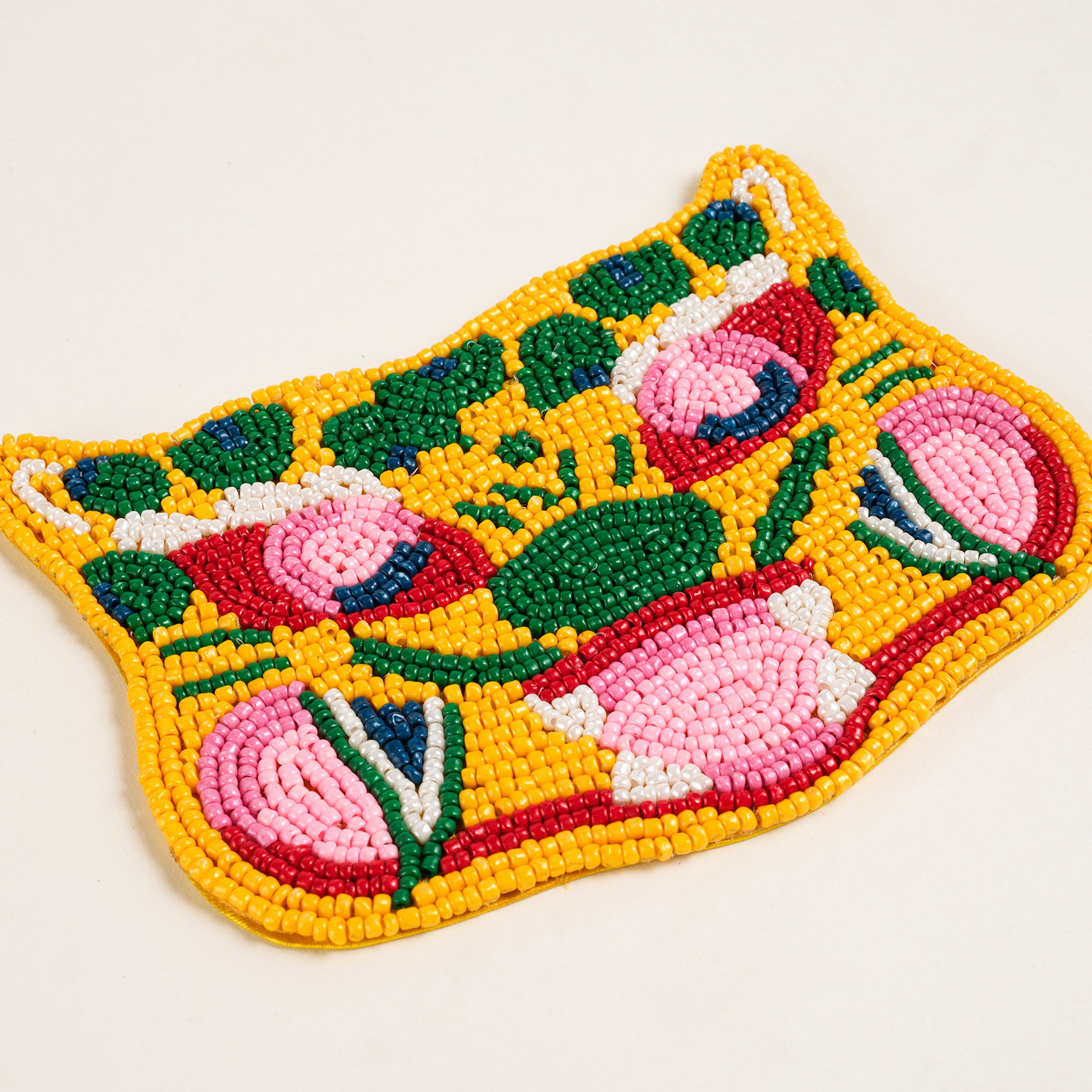 Dadrı Cam - Polyester Bardak Altlığı 11x10 Cm Sarı