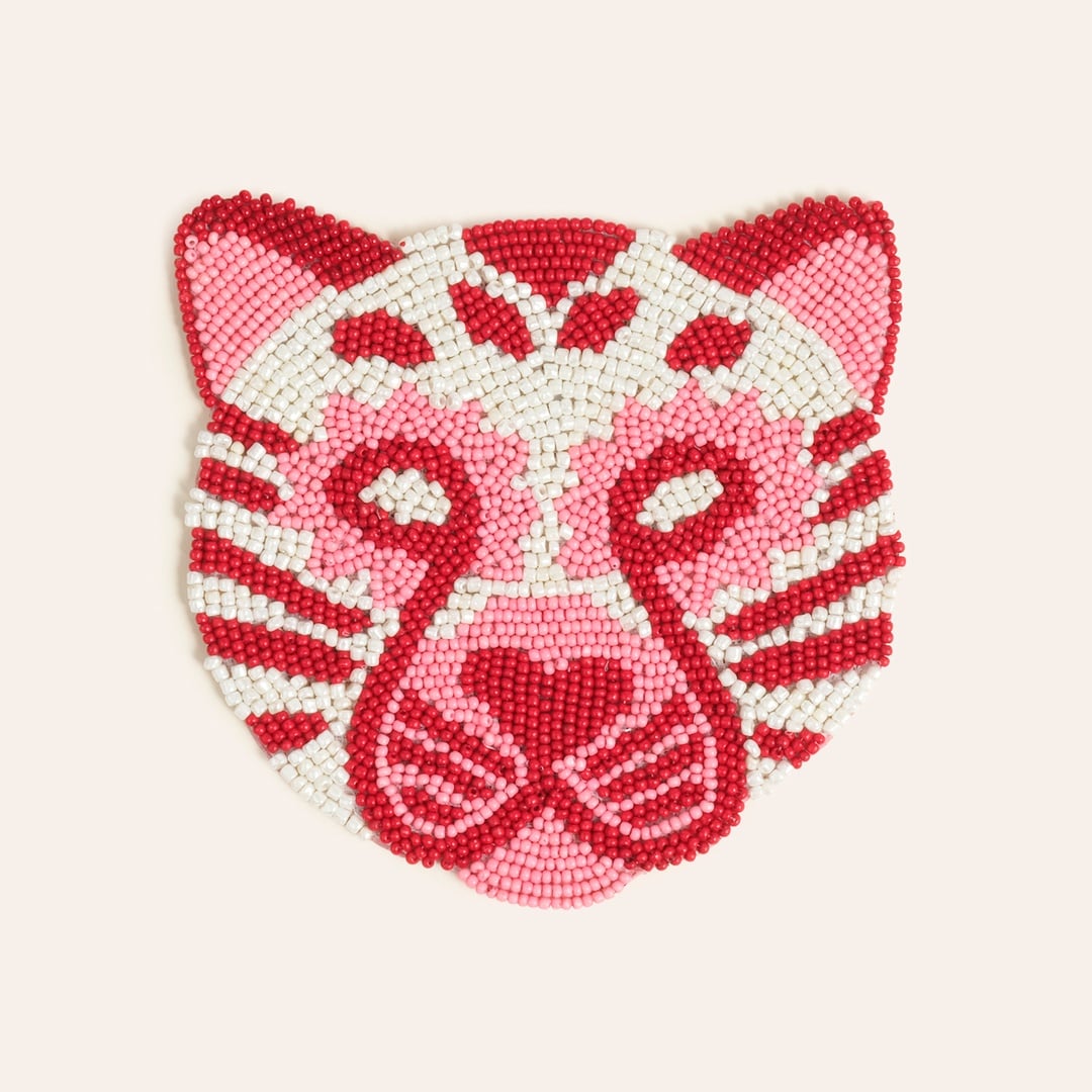 Dadrı Cam - Polyester Bardak Altlığı 10 Cm Kırmızı