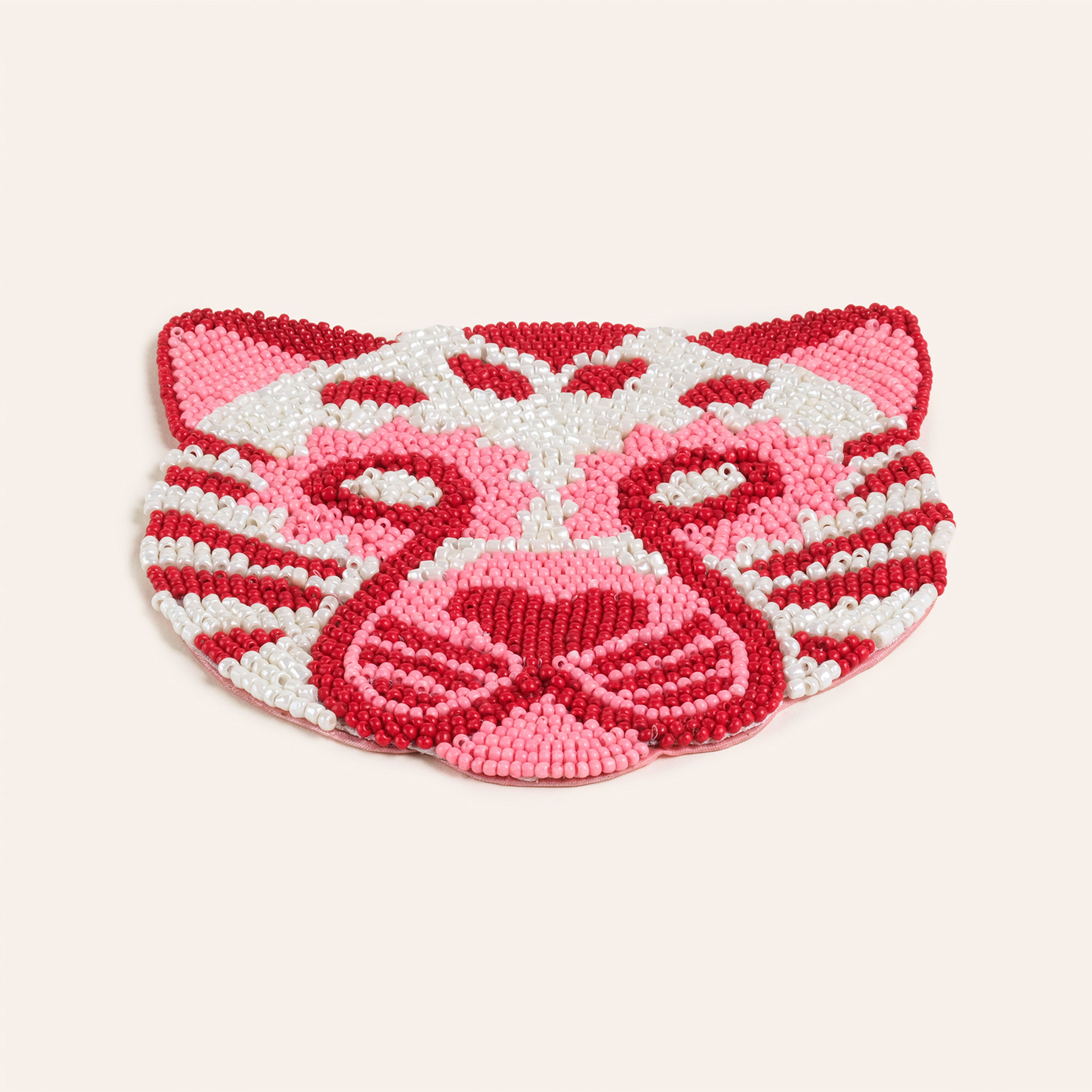 Dadrı Cam - Polyester Bardak Altlığı 10 Cm Kırmızı