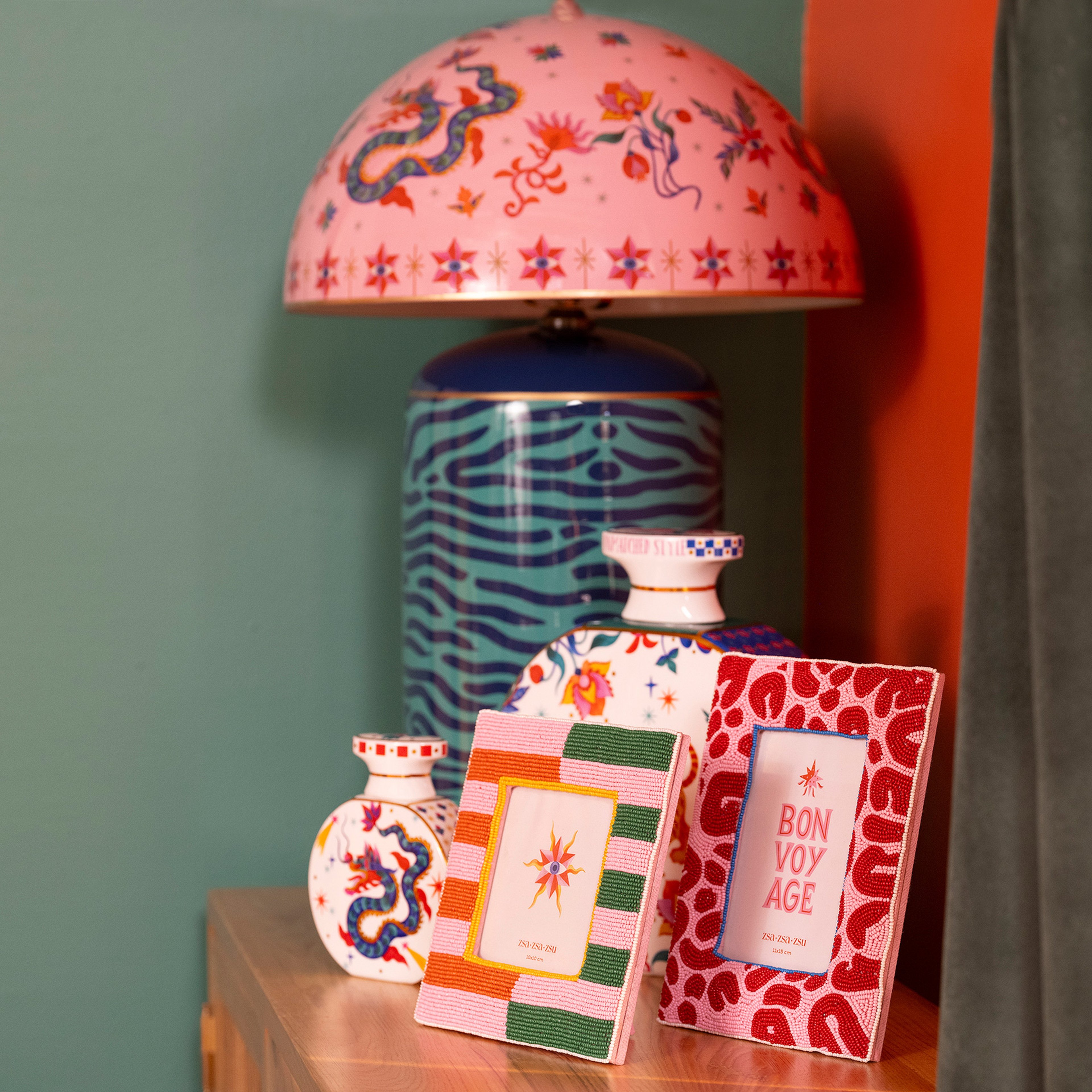 Dadrı Cam Boncuk-ahşap Çerçeve 17x17 Cm Renkli