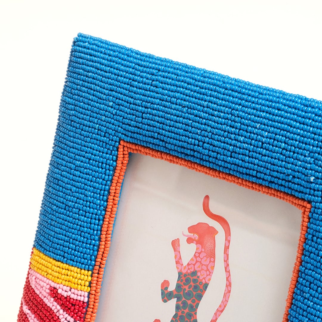 Dadrı Cam Boncuk-ahşap Çerçeve 21x17 Cm Renkli