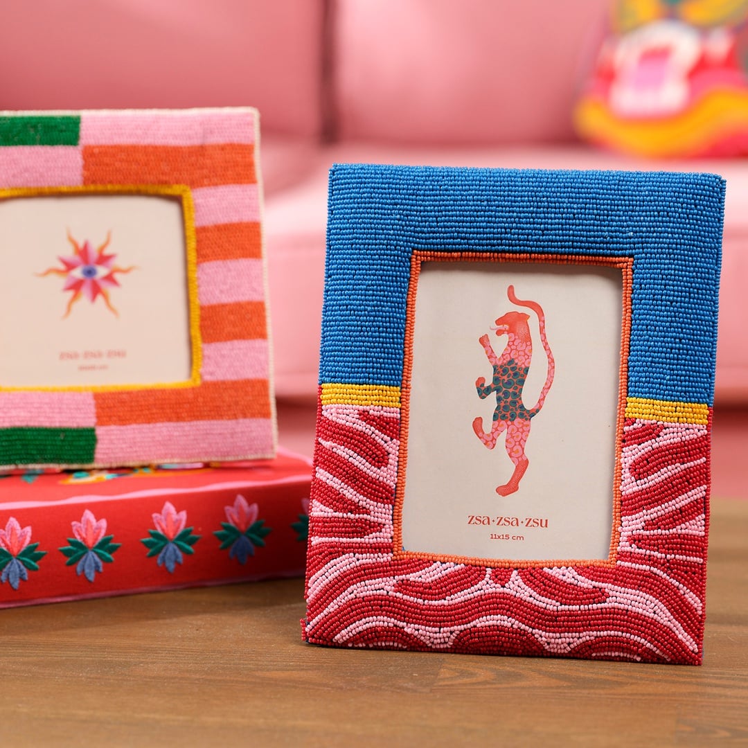 Dadrı Cam Boncuk-ahşap Çerçeve 21x17 Cm Renkli