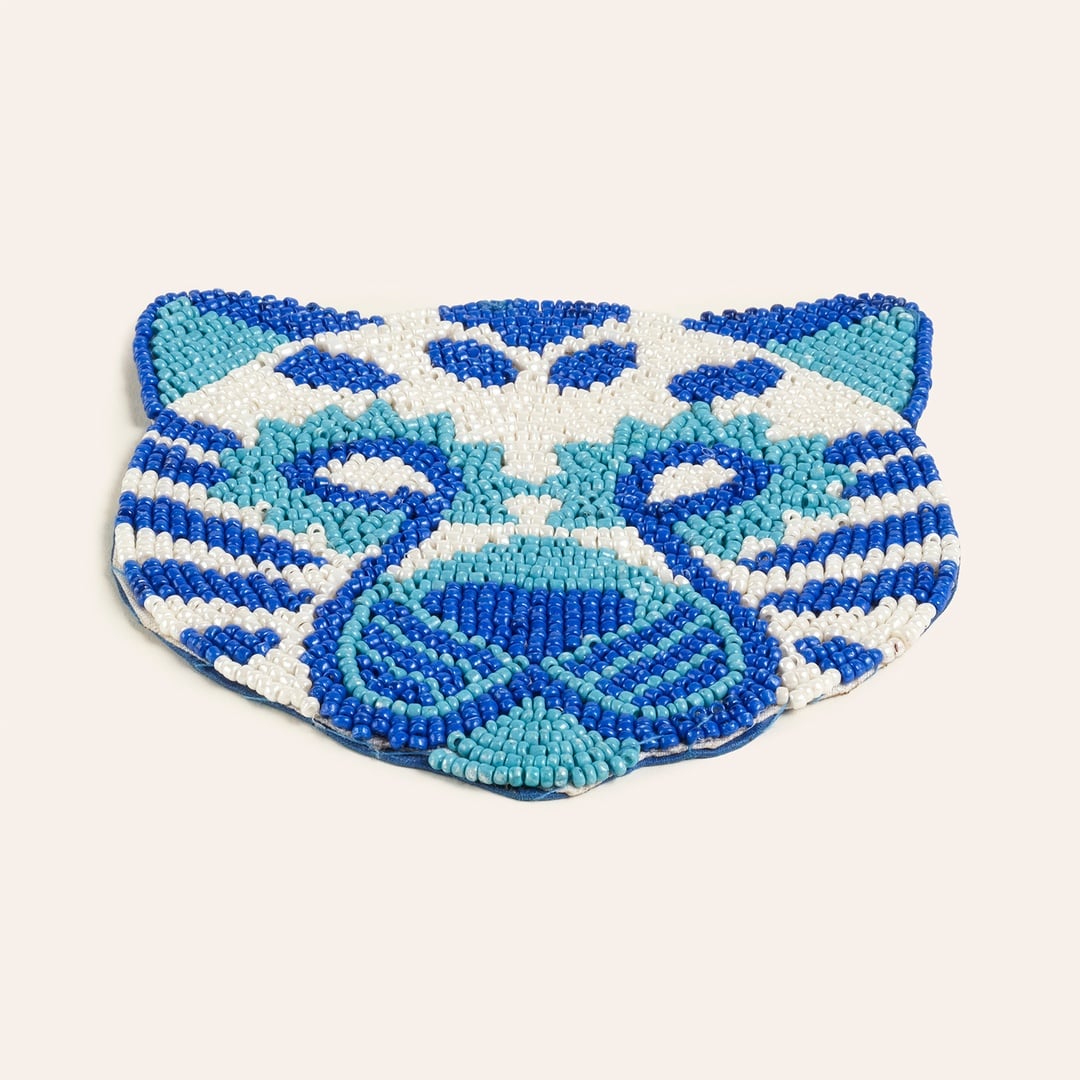 Dadrı Cam - Polyester Bardak Altlığı 10 Cm Mavi