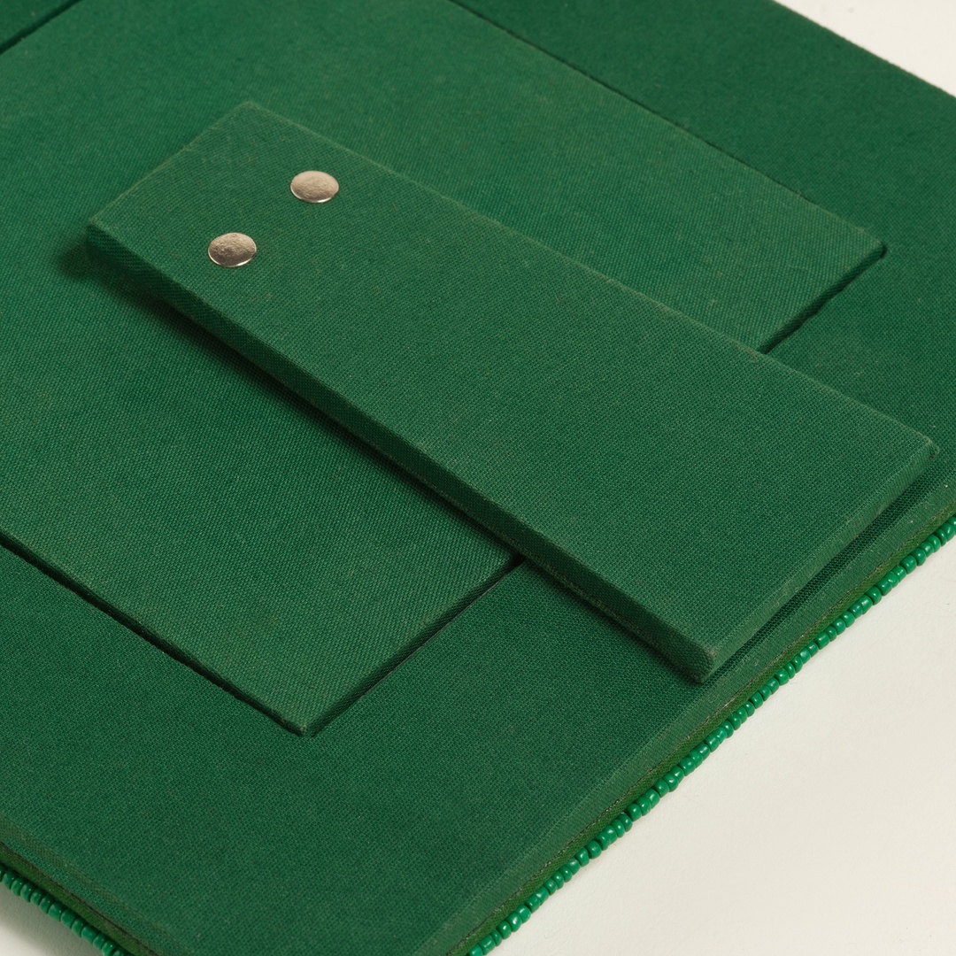 Dadrı Cam Boncuk-ahşap Çerçeve 17x17 Cm Yeşil