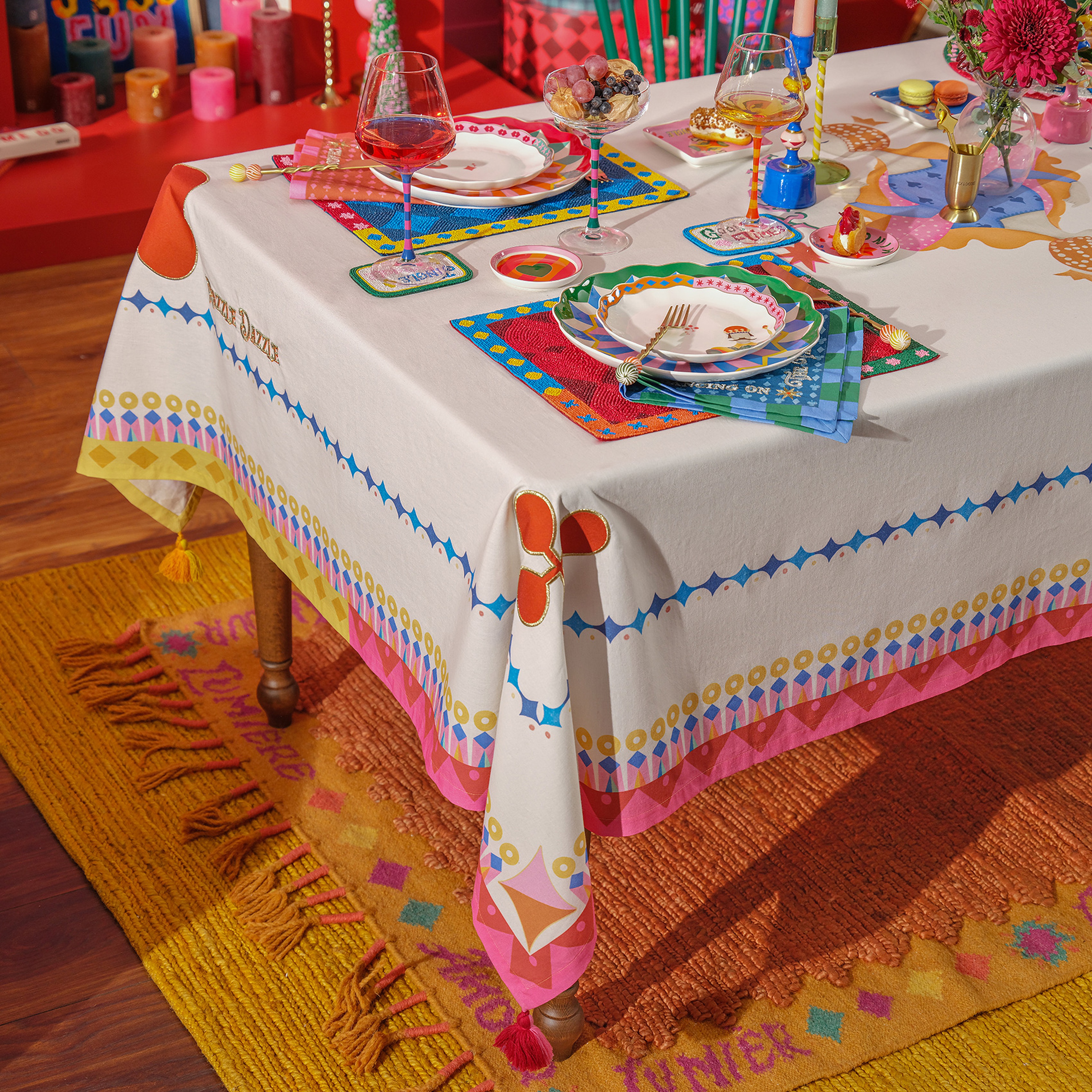 Dadrı Cam - Polyester Amerikan Servis 30x40 Cm Turuncu