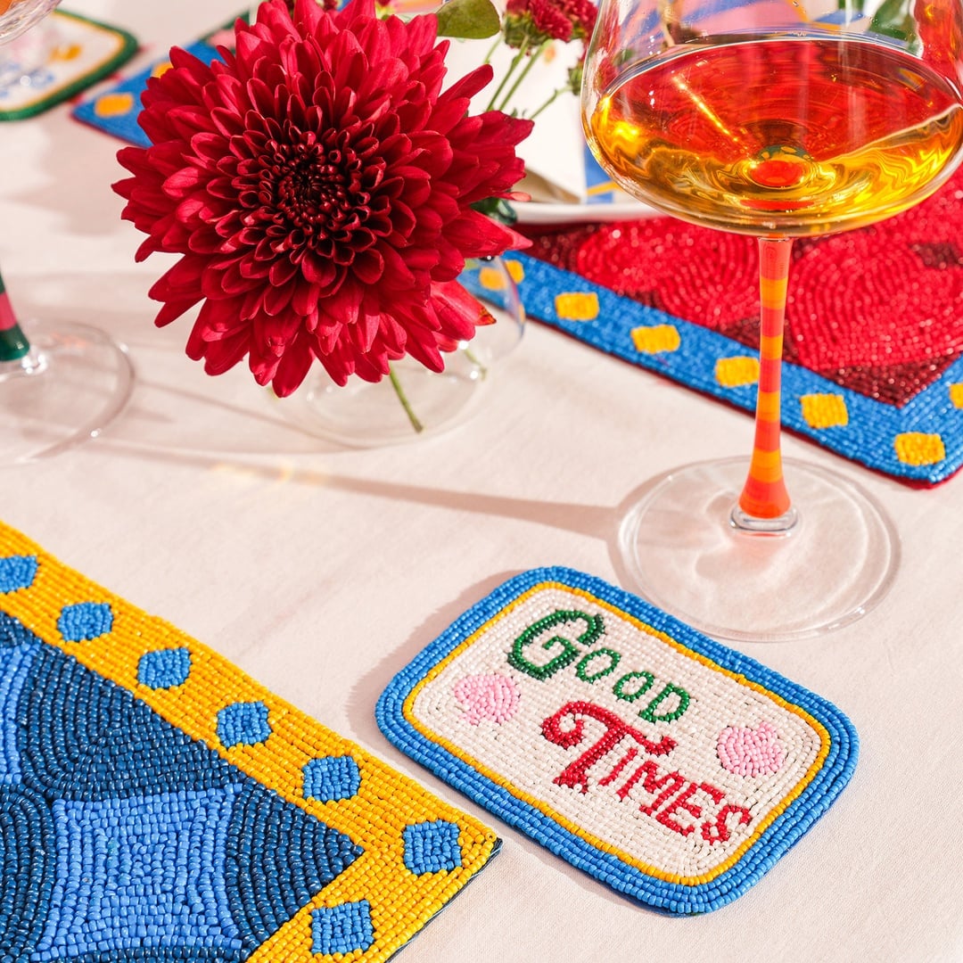 Dadrı Cam - Polyester Bardak Altlığı 12x8 Cm Yeşil