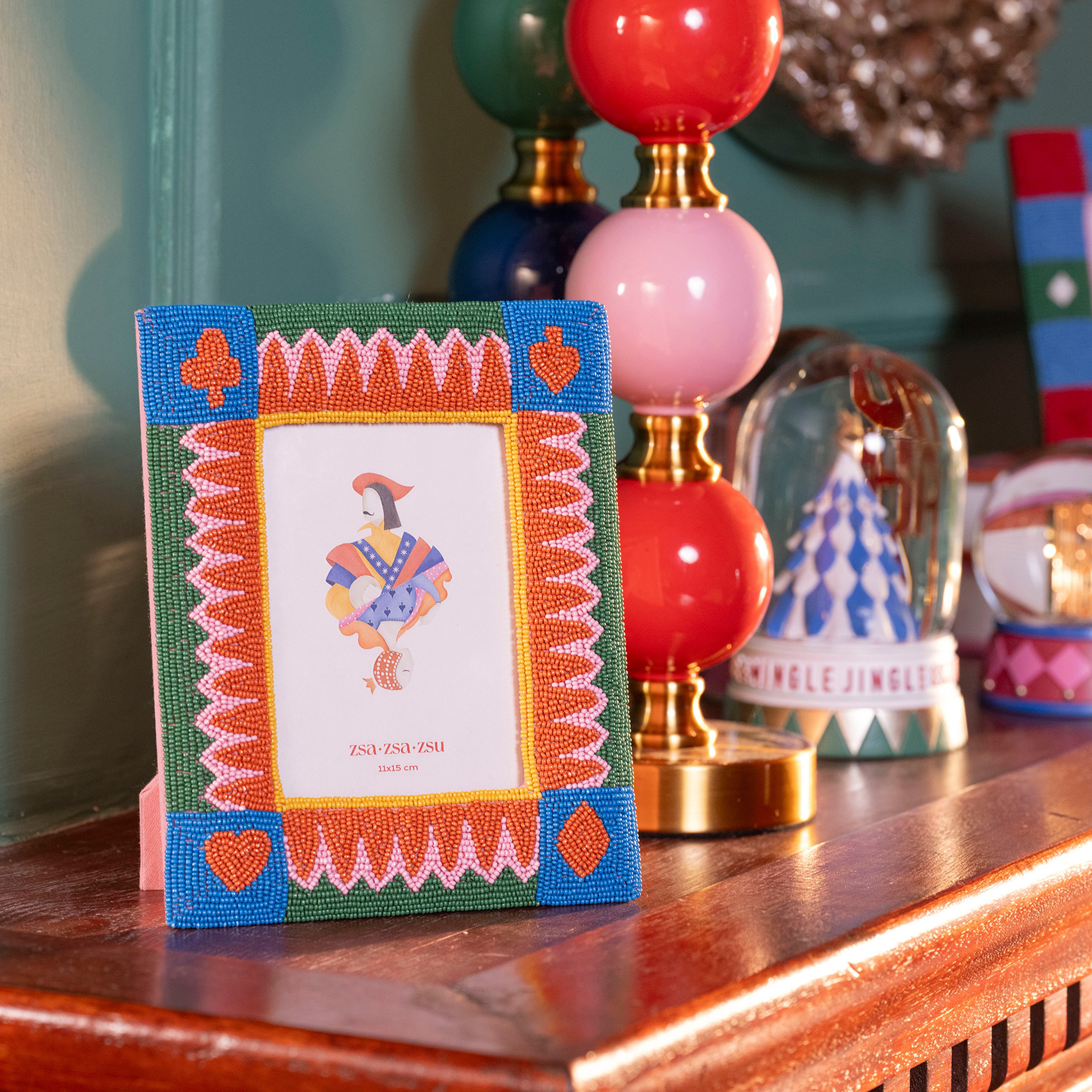 Dadrı Cam Boncuk-ahşap Çerçeve 21x17 Cm Renkli