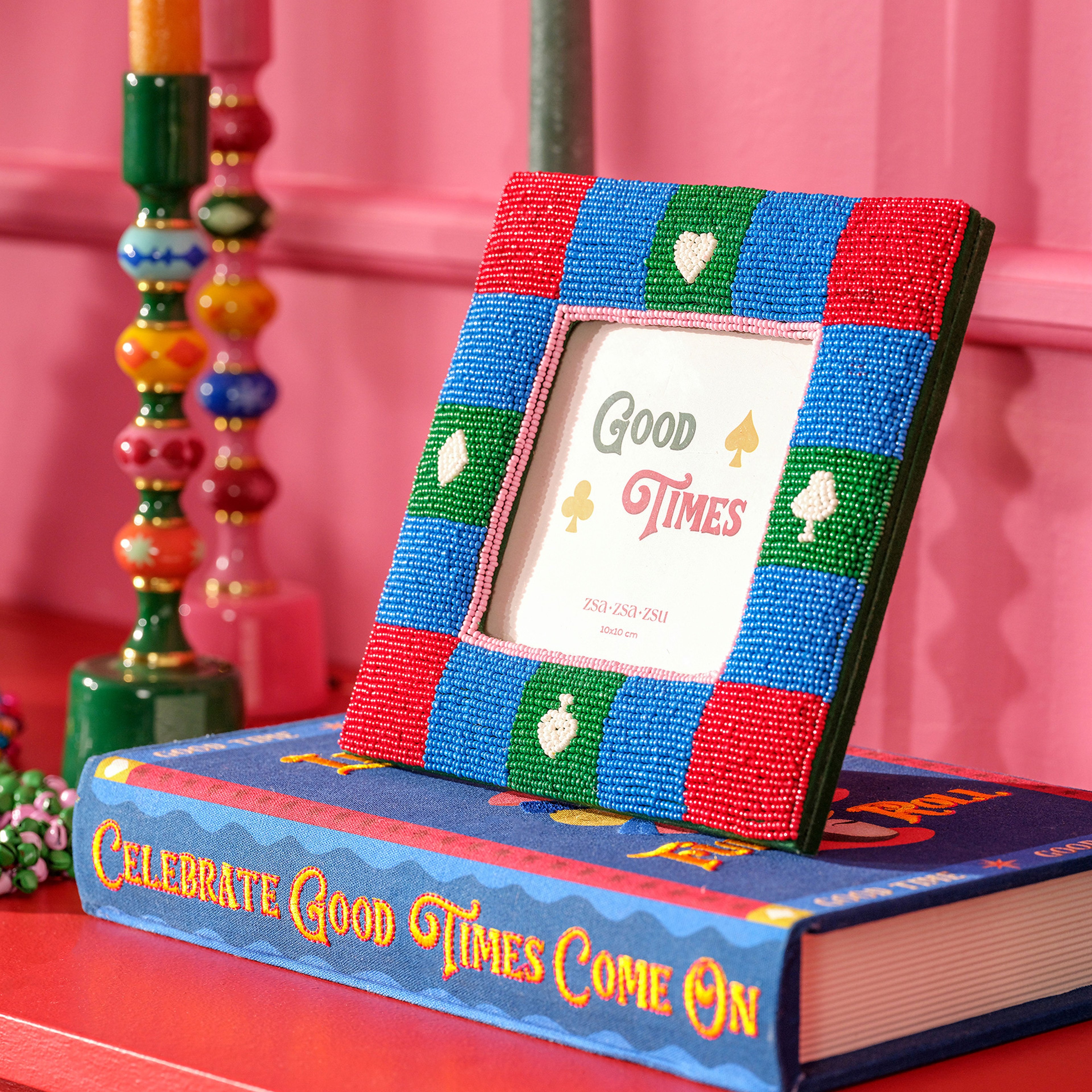 Dadrı Cam Boncuk-ahşap Çerçeve 17x17 Cm Renkli