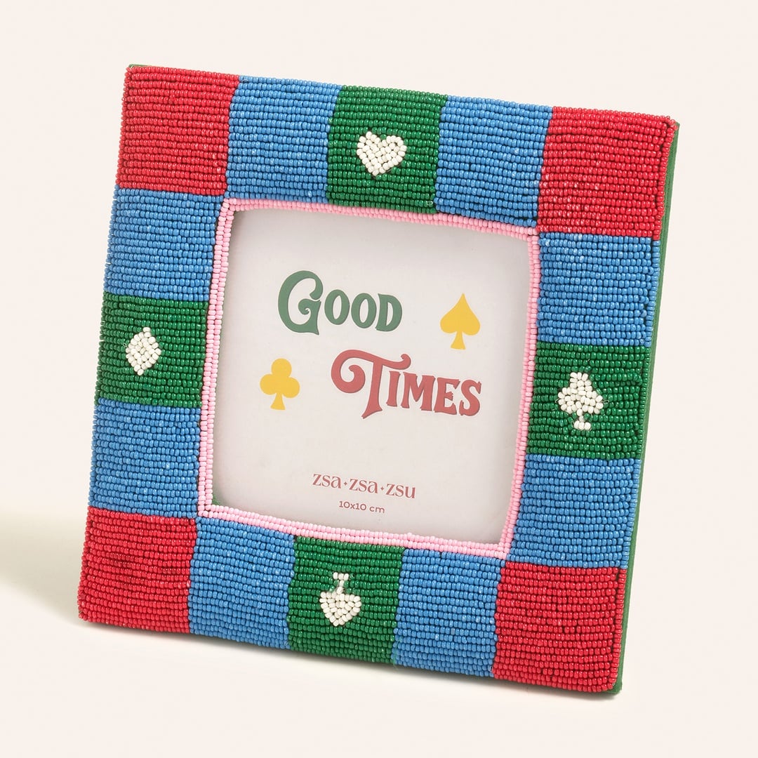 Dadrı Cam Boncuk-ahşap Çerçeve 17x17 Cm Renkli