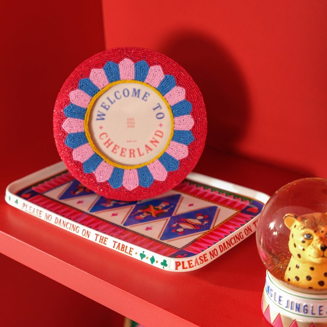 Dadrı Cam Boncuk-ahşap Çerçeve 17 Cm Renkli