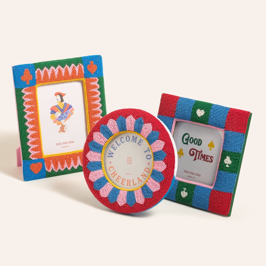 Dadrı Cam Boncuk-ahşap Çerçeve 17 Cm Renkli