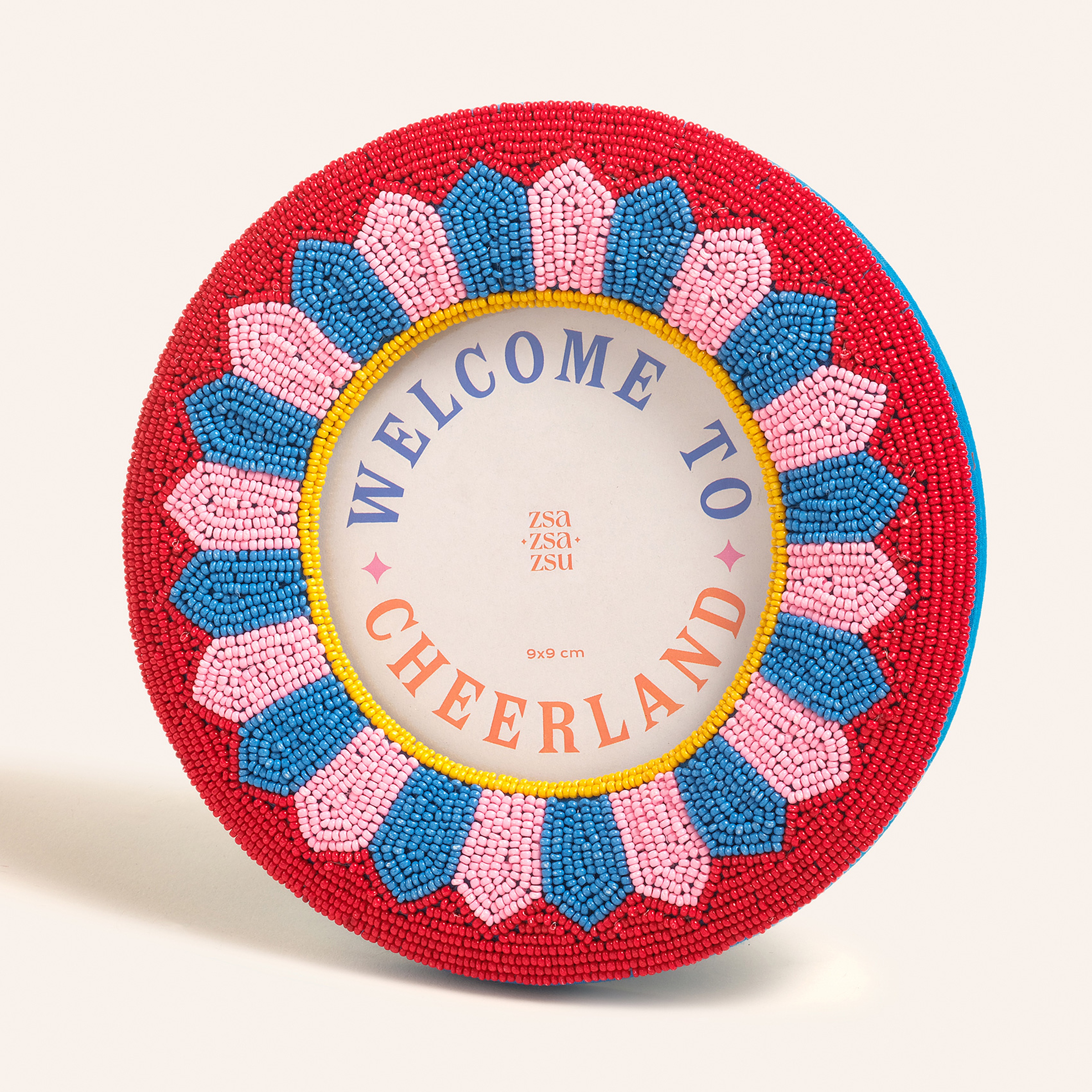 Dadrı Cam Boncuk-ahşap Çerçeve 17 Cm Renkli