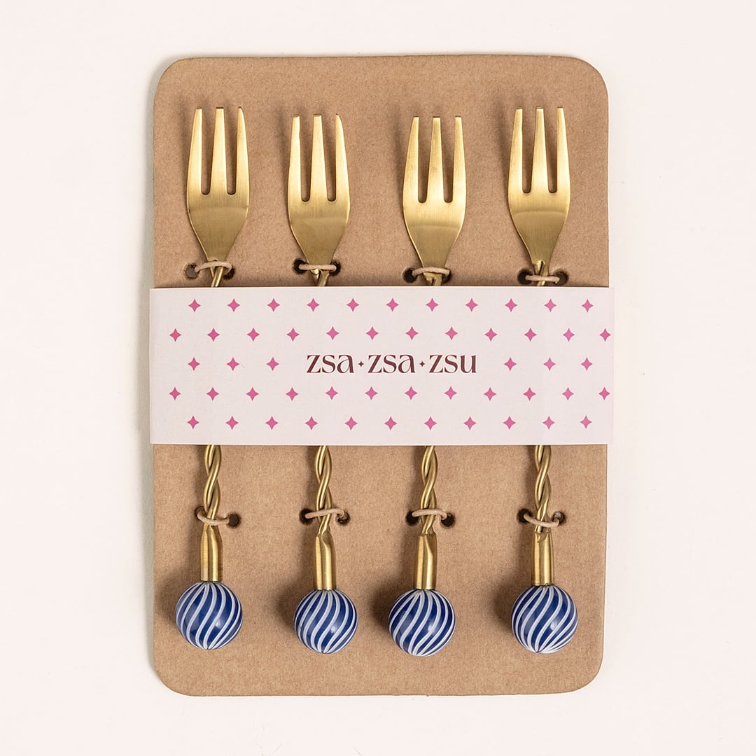 Rampur Çelik - Pirinç Çkb Seti 3x15x1 Cm Altın - Mavi