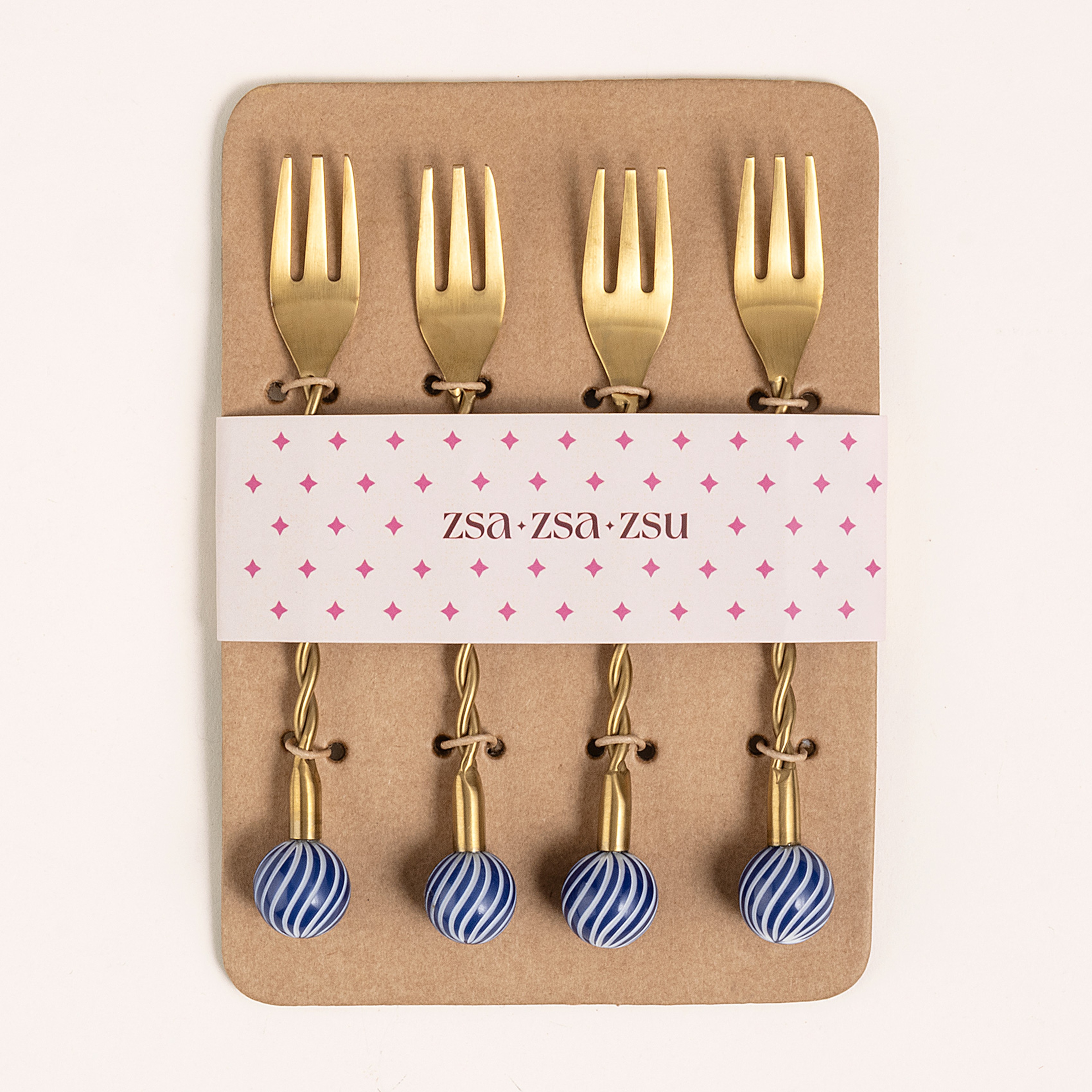 Rampur Çelik - Pirinç Çkb Seti 3x15x1 Cm Altın - Mavi