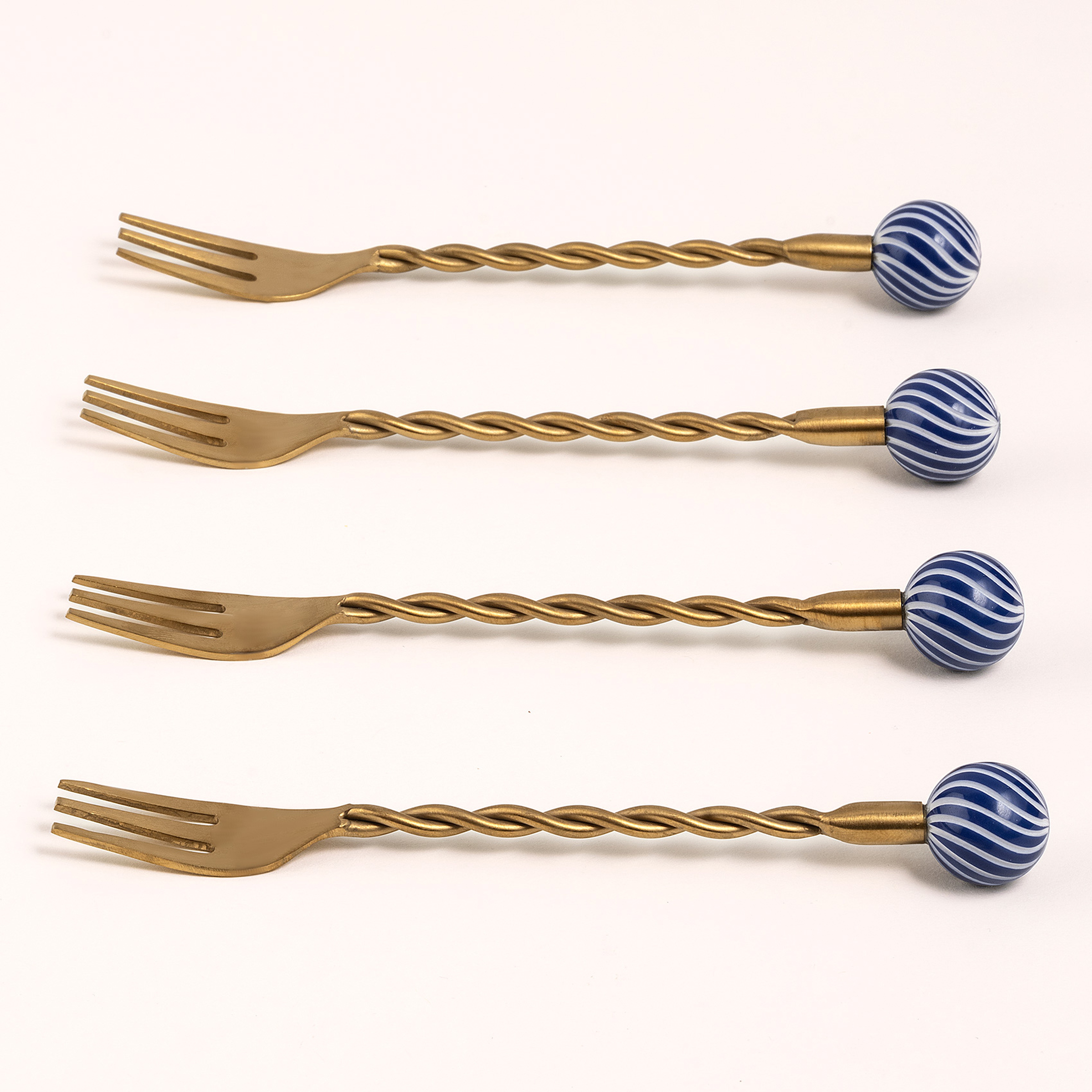 Rampur Çelik - Pirinç Çkb Seti 3x15x1 Cm Altın - Mavi