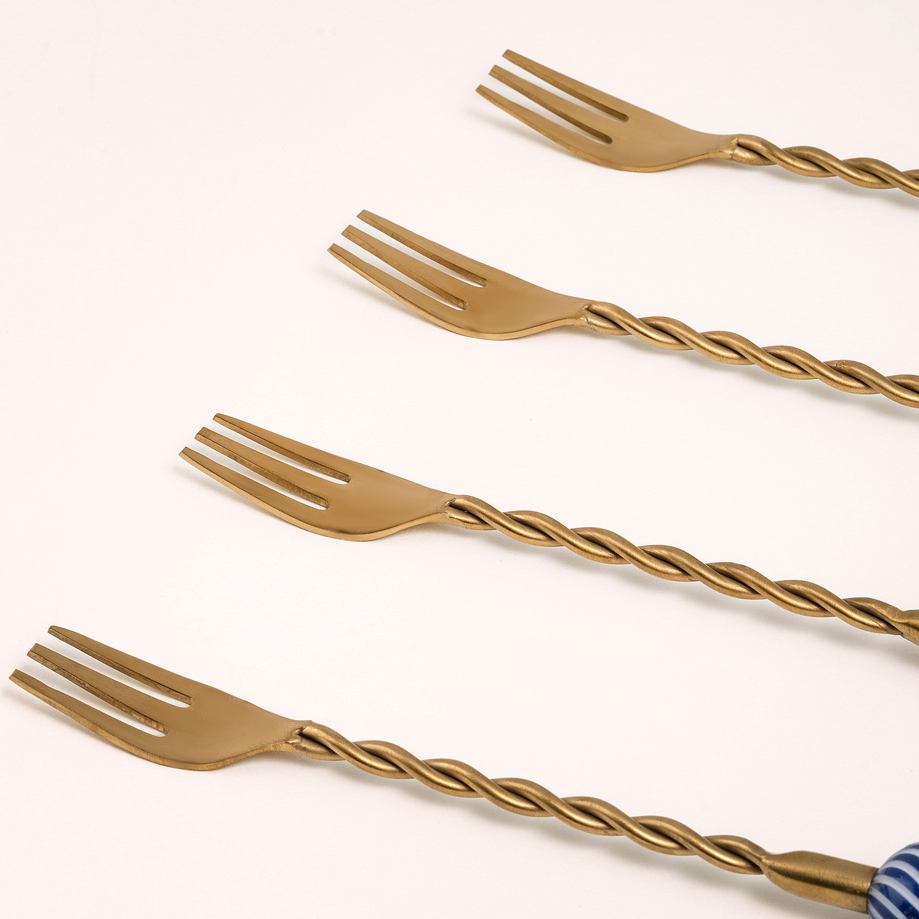 Rampur Çelik - Pirinç Çkb Seti 3x15x1 Cm Altın - Mavi