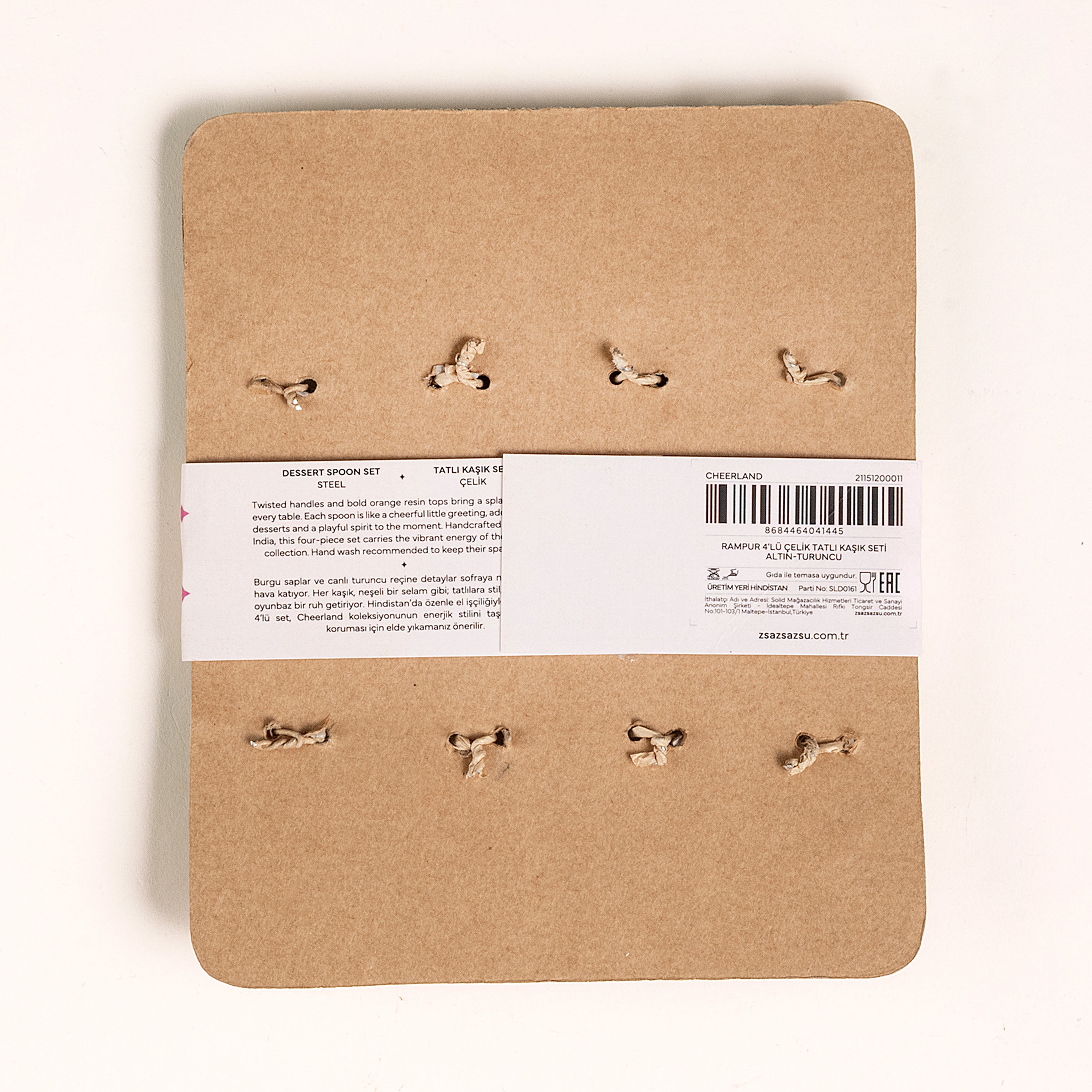 Rampur Çelik - Pirinç Çkb Seti 3x15x1 Cm Altın - Turuncu