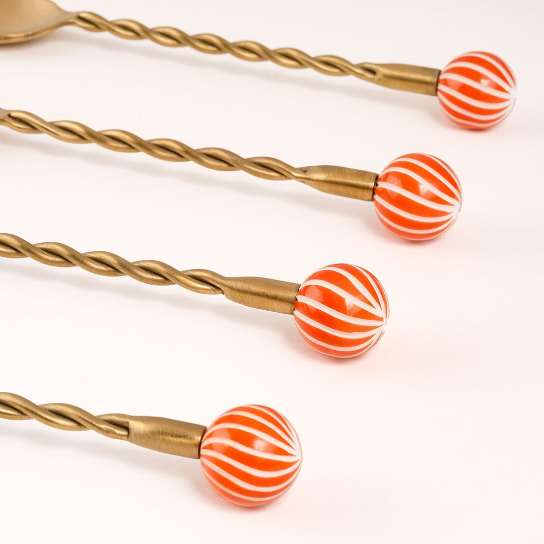 Rampur Çelik - Pirinç Çkb Seti 3x15x1 Cm Altın - Turuncu