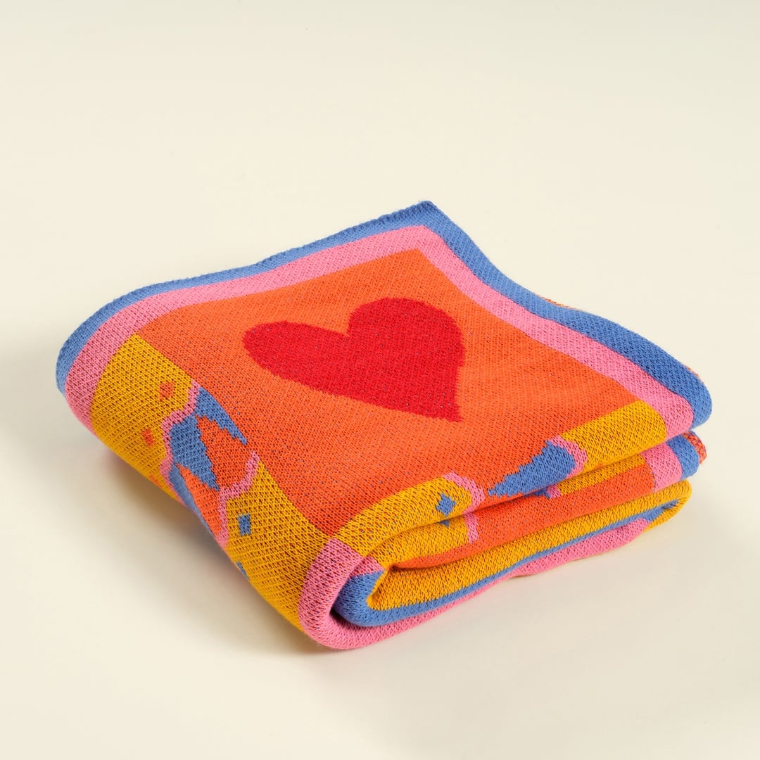 Moda Jakarlı Örme Akrilik Koltuk Şalı 130x170 Cm Renkli