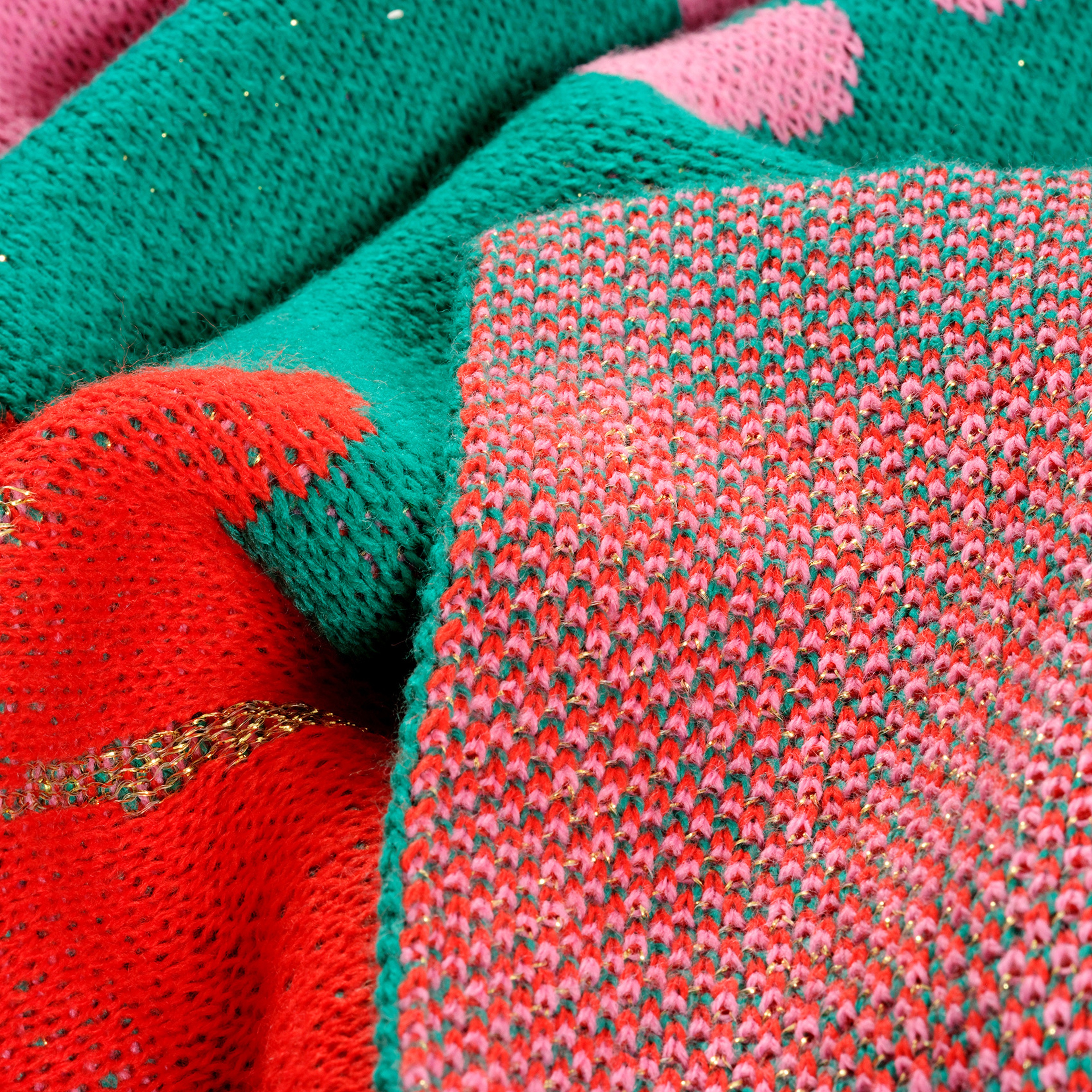 Moda Jakarlı Örme Akrilik Koltuk Şalı 130x170 Cm Renkli