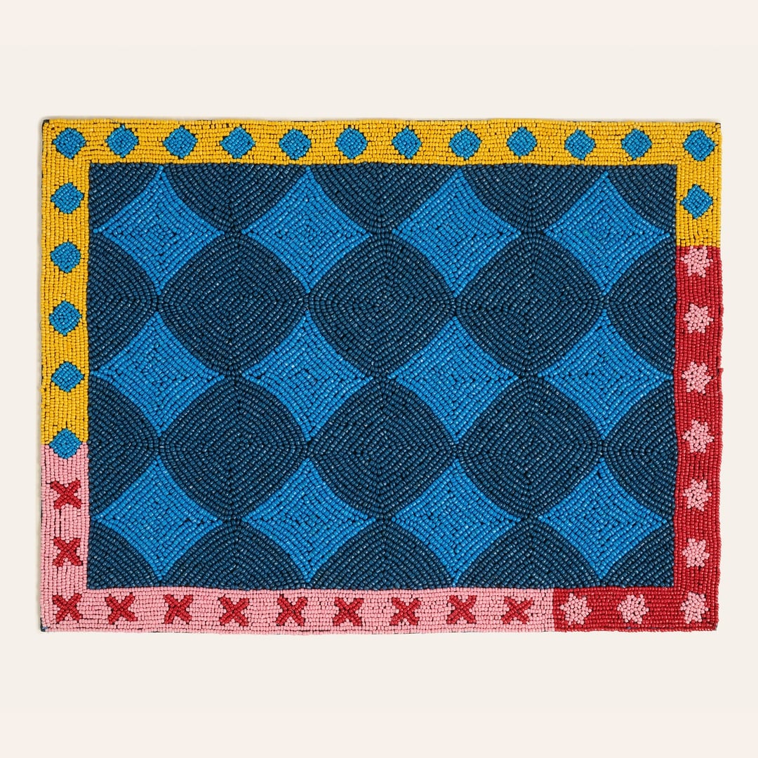 Dadrı Cam - Polyester Amerikan Servis 30x40 Cm Mavi