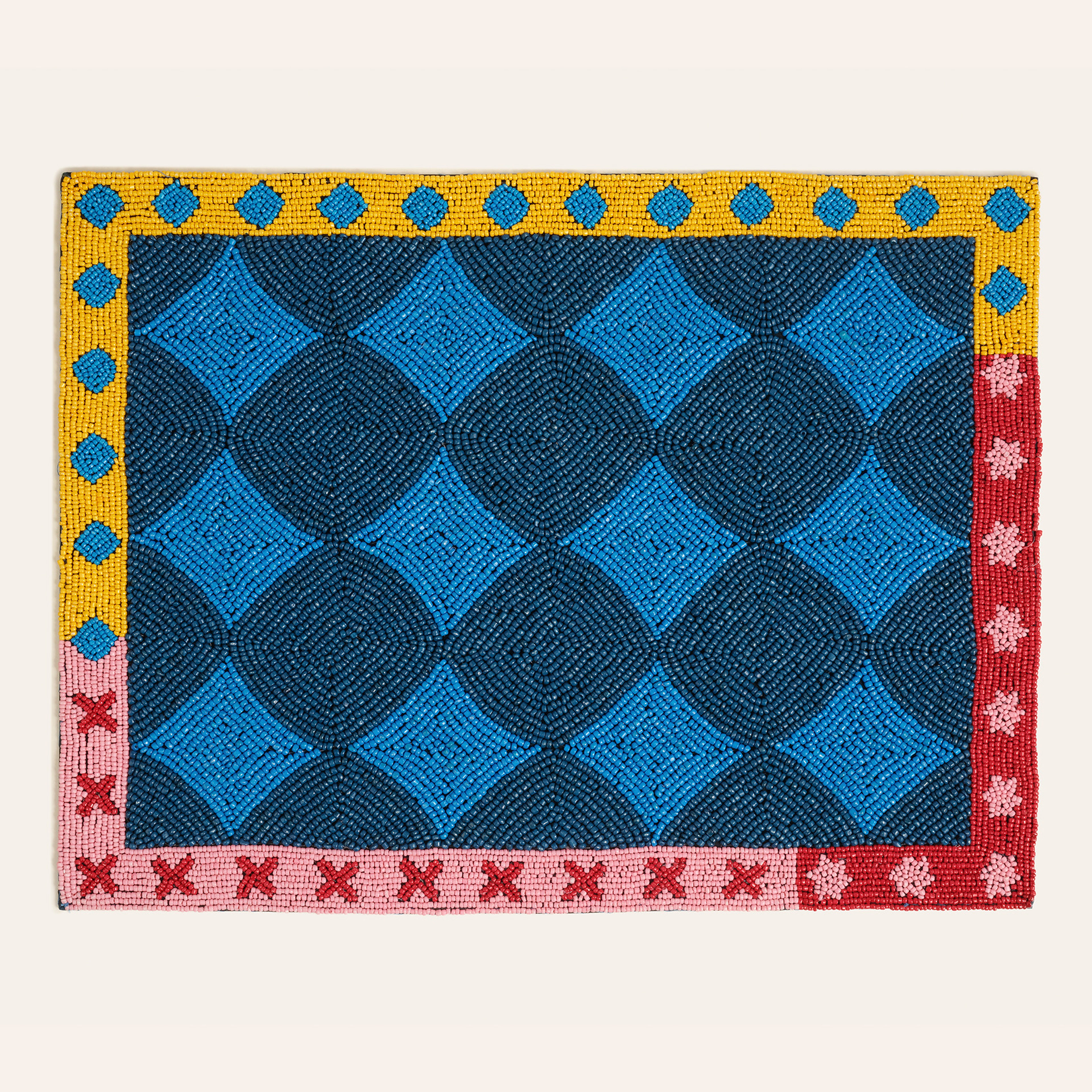 Dadrı Cam - Polyester Amerikan Servis 30x40 Cm Mavi