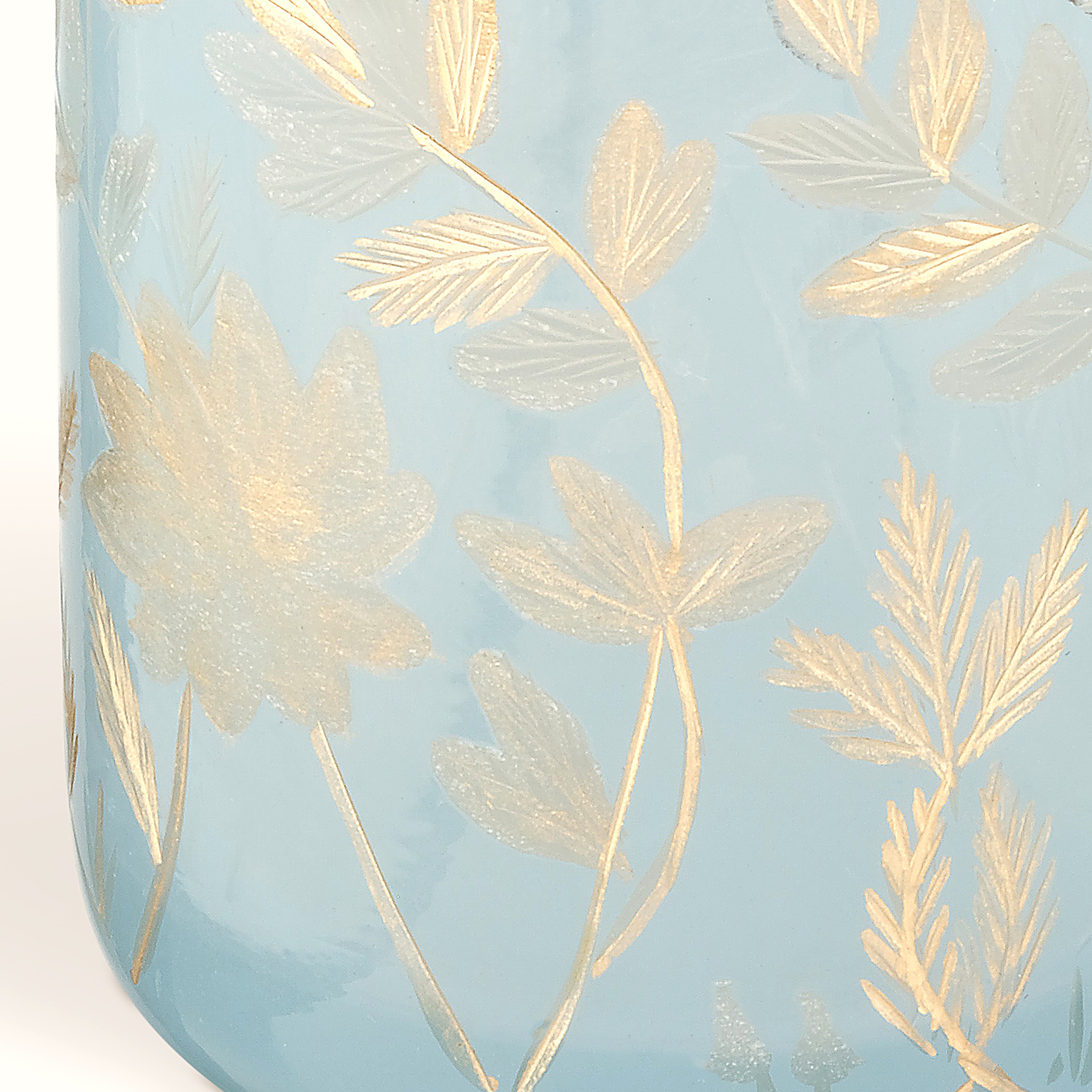 Aravalı El Dekoru - El Boyaması Diş Fırçalık 8x8x11 Cm Mavi