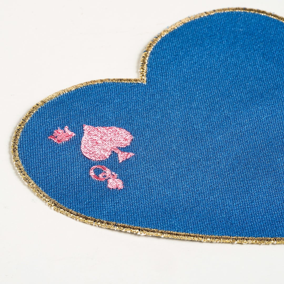 Nilüfer Dijital Baskılı Nakışlı Polyester Bardak Altlığı 13x13 Cm Renkli