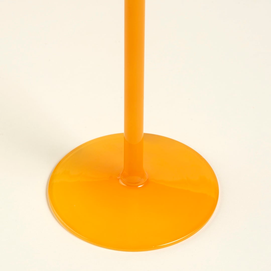 Aravalı Borosilikat Cam Şamdan 9x9x25 Cm Sarı