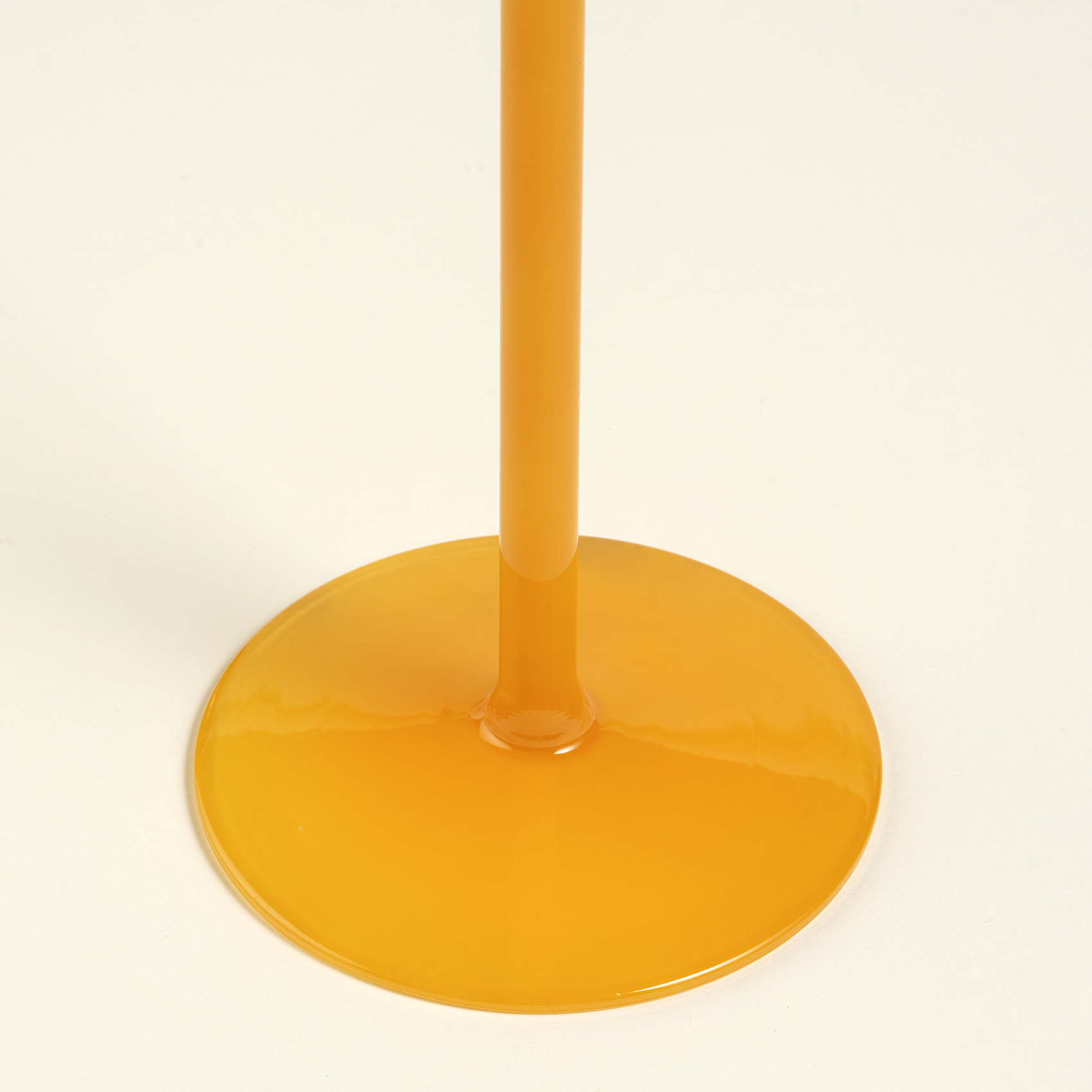 Aravalı Borosilikat Cam Şamdan 9x9x25 Cm Sarı