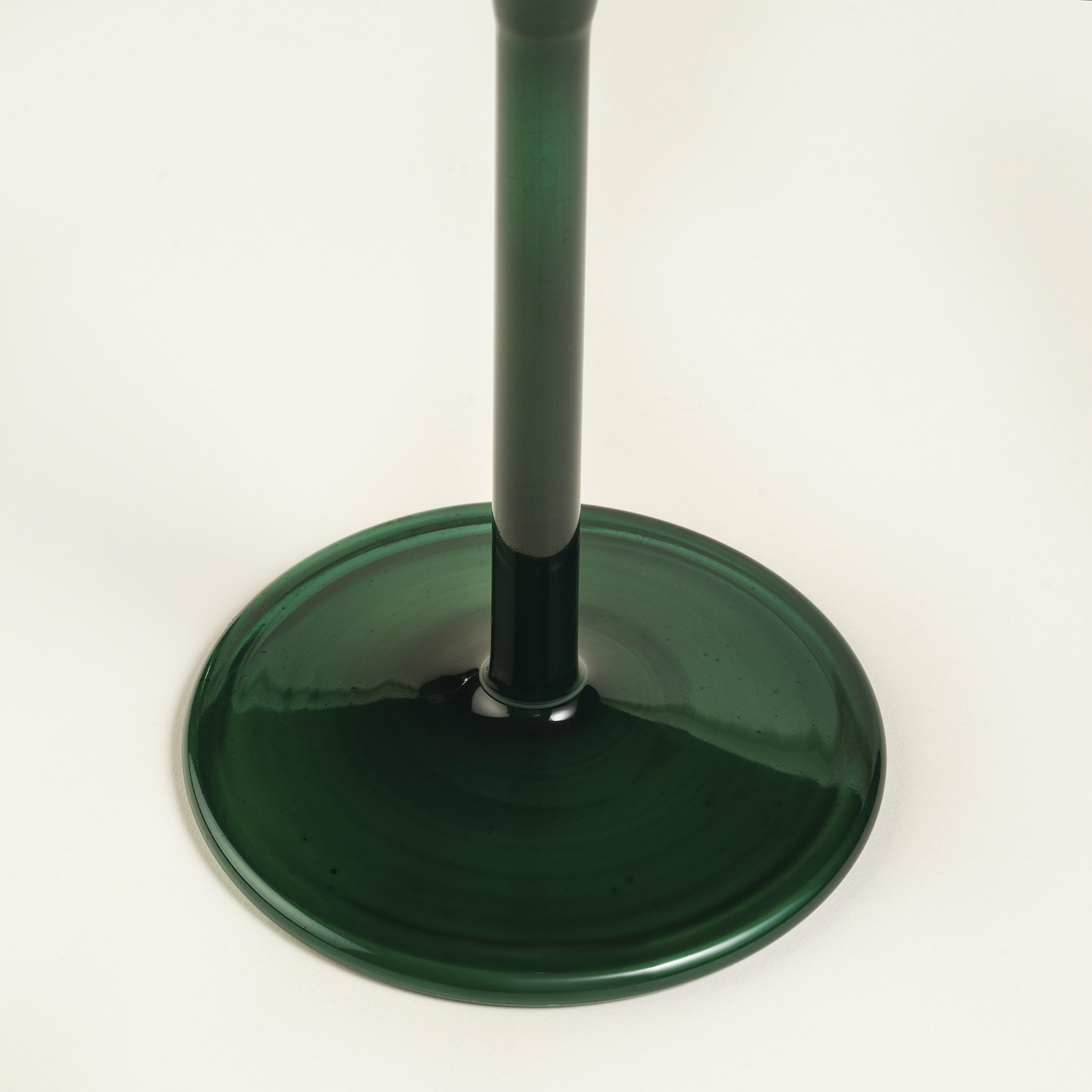 Aravalı Borosilikat Cam Şamdan 9x9x22 Cm Yeşil