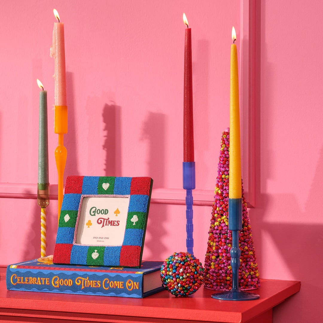 Aravalı Borosilikat Cam Şamdan 9x9x13 Cm Mavi