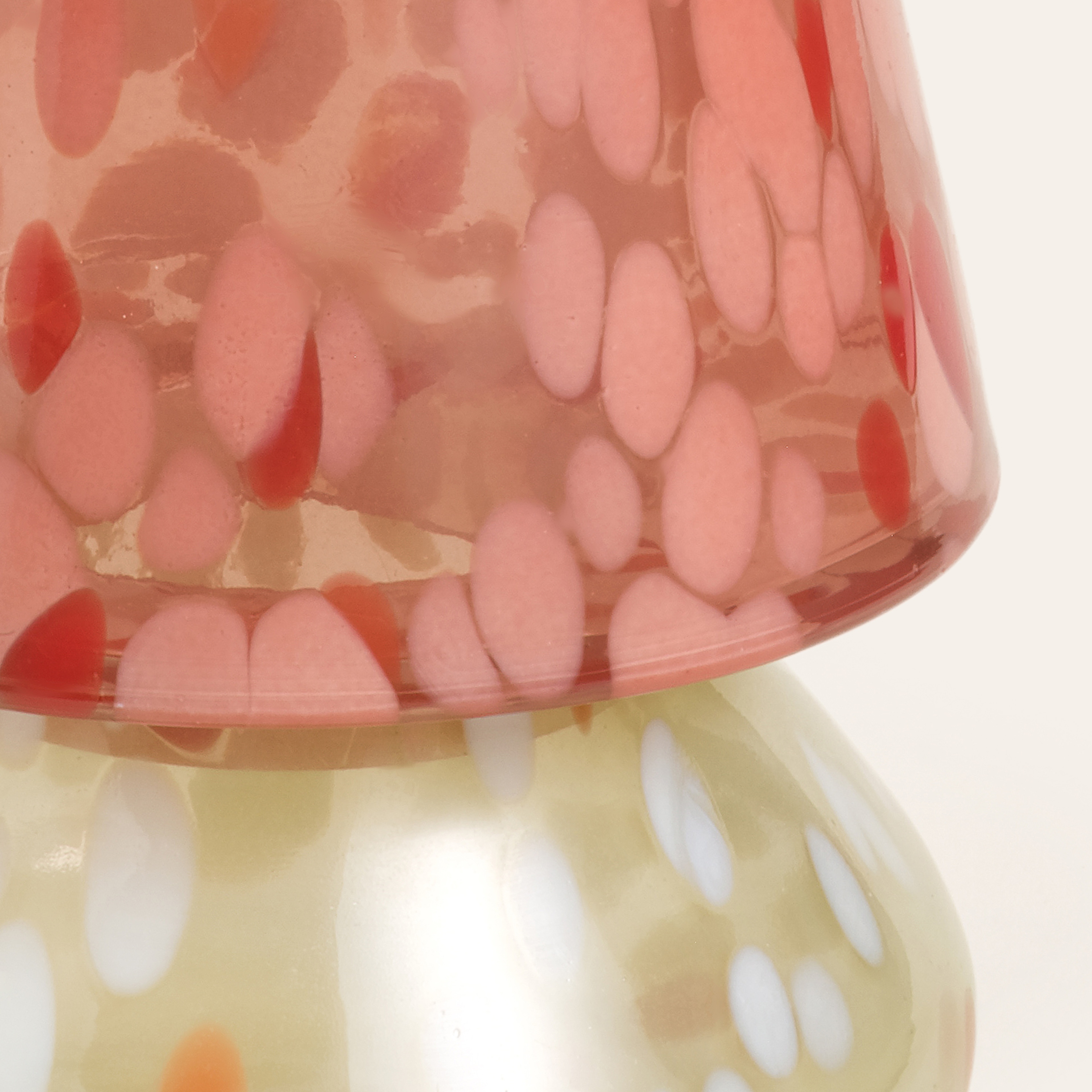 Aravalı Cam Mumluk 10x10x13 Cm Turuncu - Beyaz