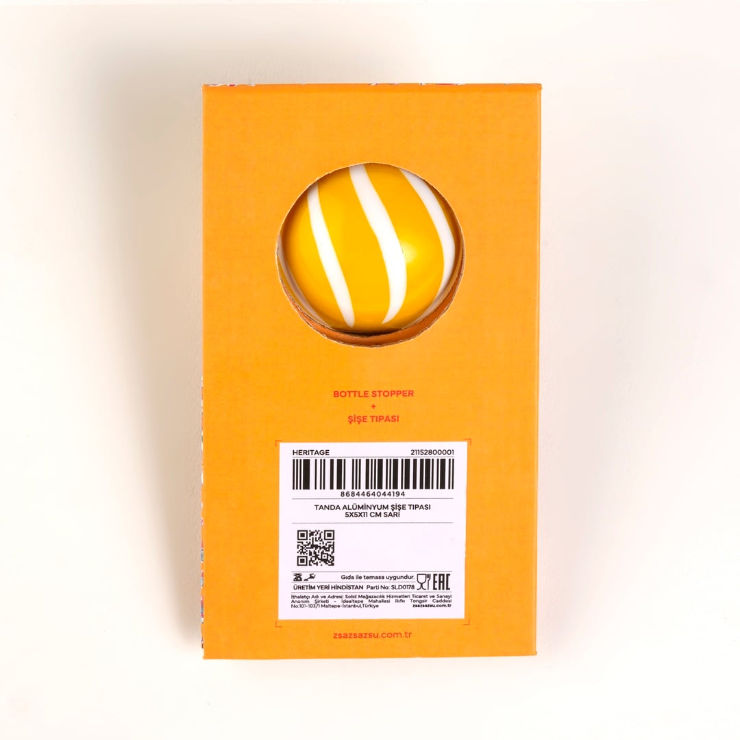 Tanda Alumınyum Şişe Tıpası 5x5x11 Cm Sarı