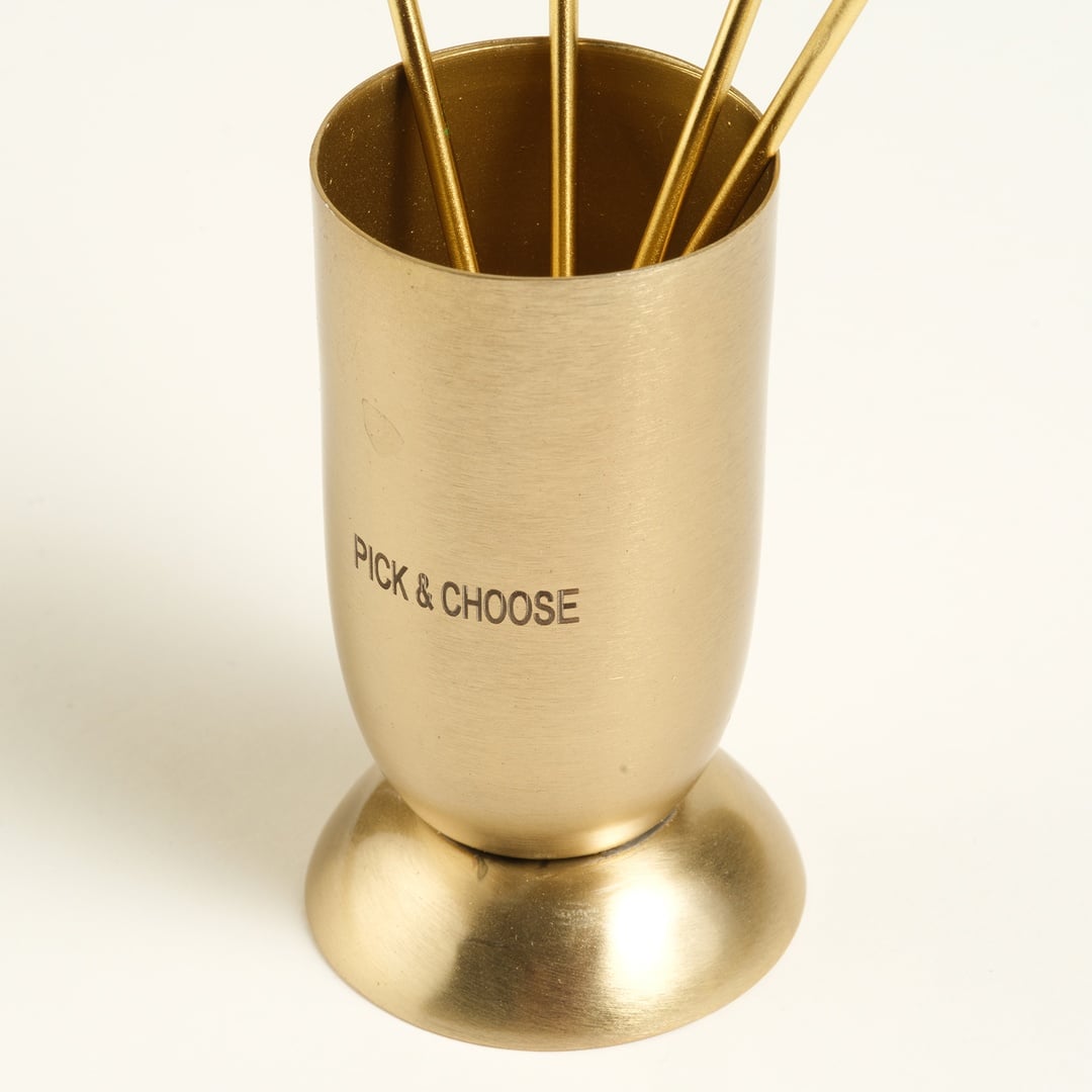 Tanda Çelik Kokteyl Çubukları 5x5x13 Cm Altın