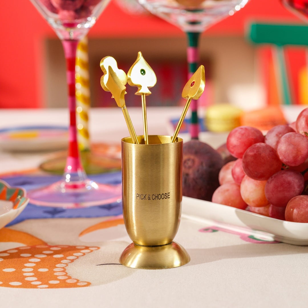 Tanda Çelik Kokteyl Çubukları 5x5x13 Cm Altın