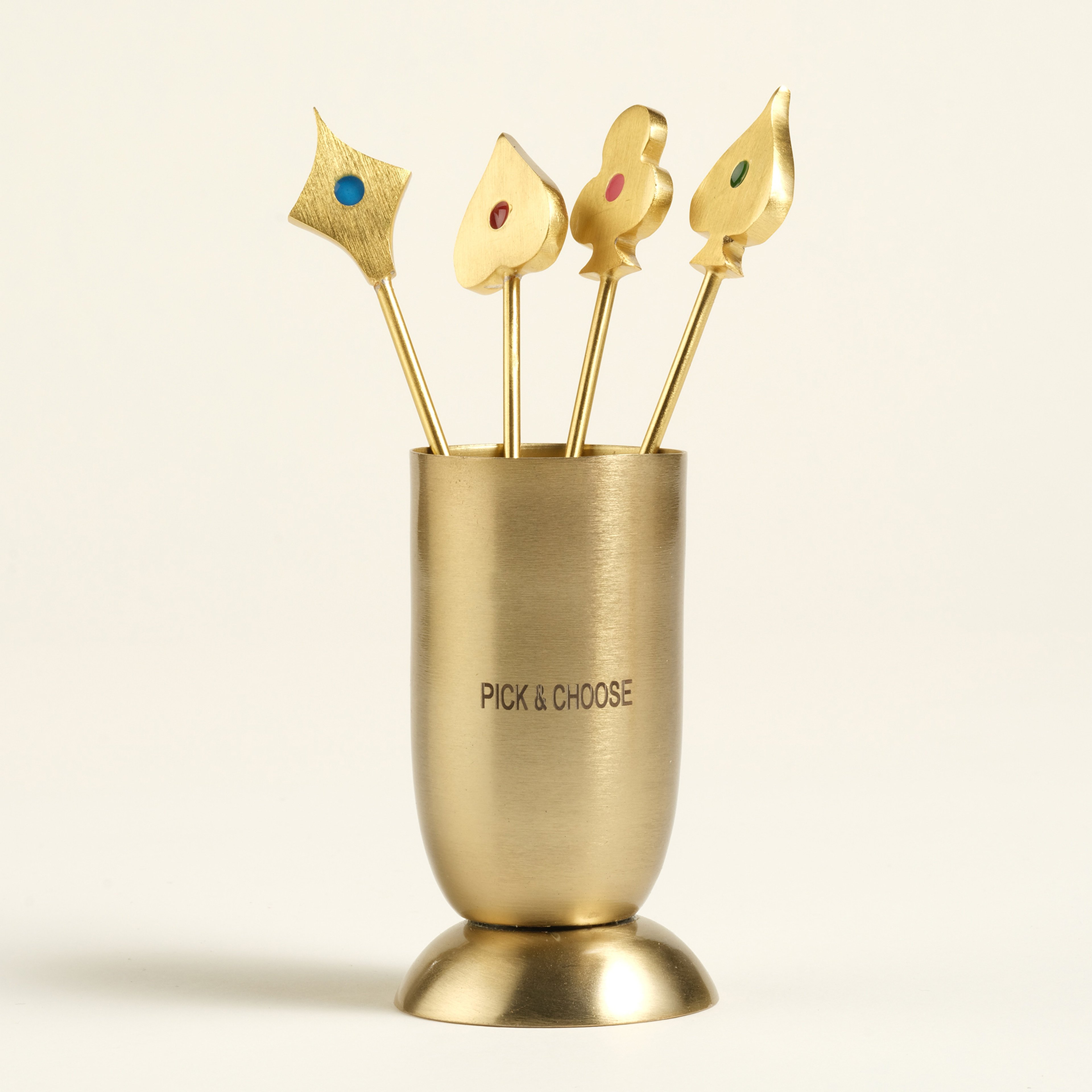 Tanda Çelik Kokteyl Çubukları 5x5x13 Cm Altın