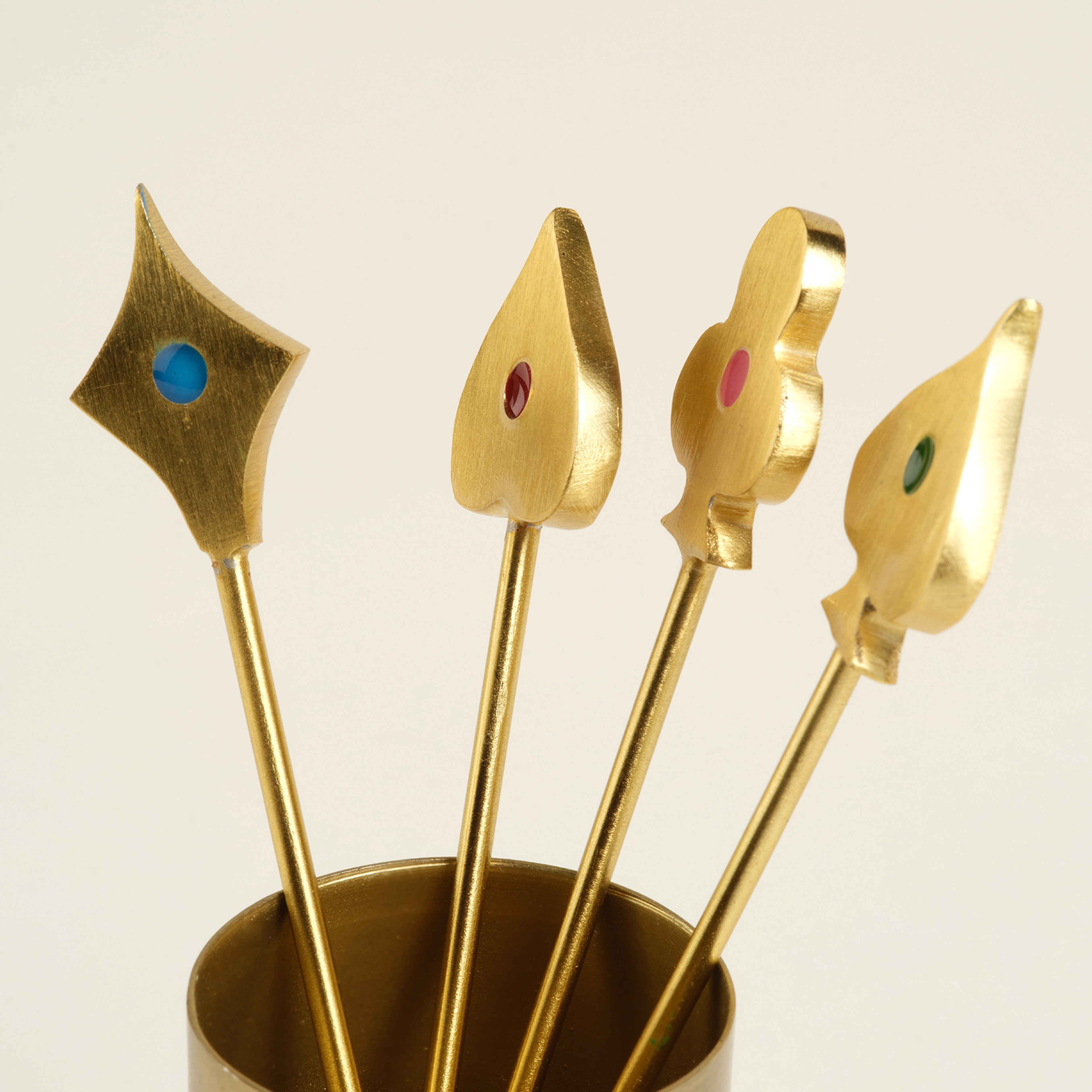 Tanda Çelik Kokteyl Çubukları 5x5x13 Cm Altın