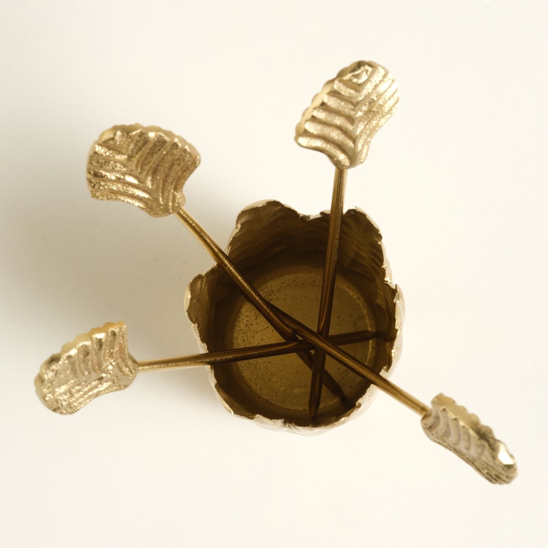 Tanda Çelik Kokteyl Çubukları 5x5x11 Cm Altın